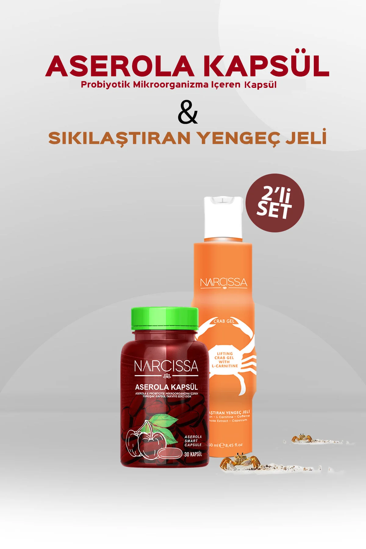 محصولات گیاهی کپسول ASEROLA و ژل خرچنگ سفت Narcissa