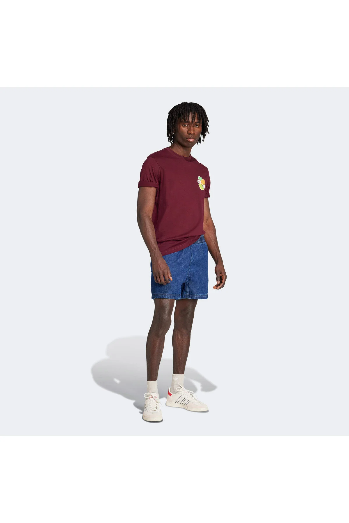 تی شرت مردانه سری TREFOIL LOE FIT TRESHEAUX MEN'S BORDEAUX آدیداس adidas