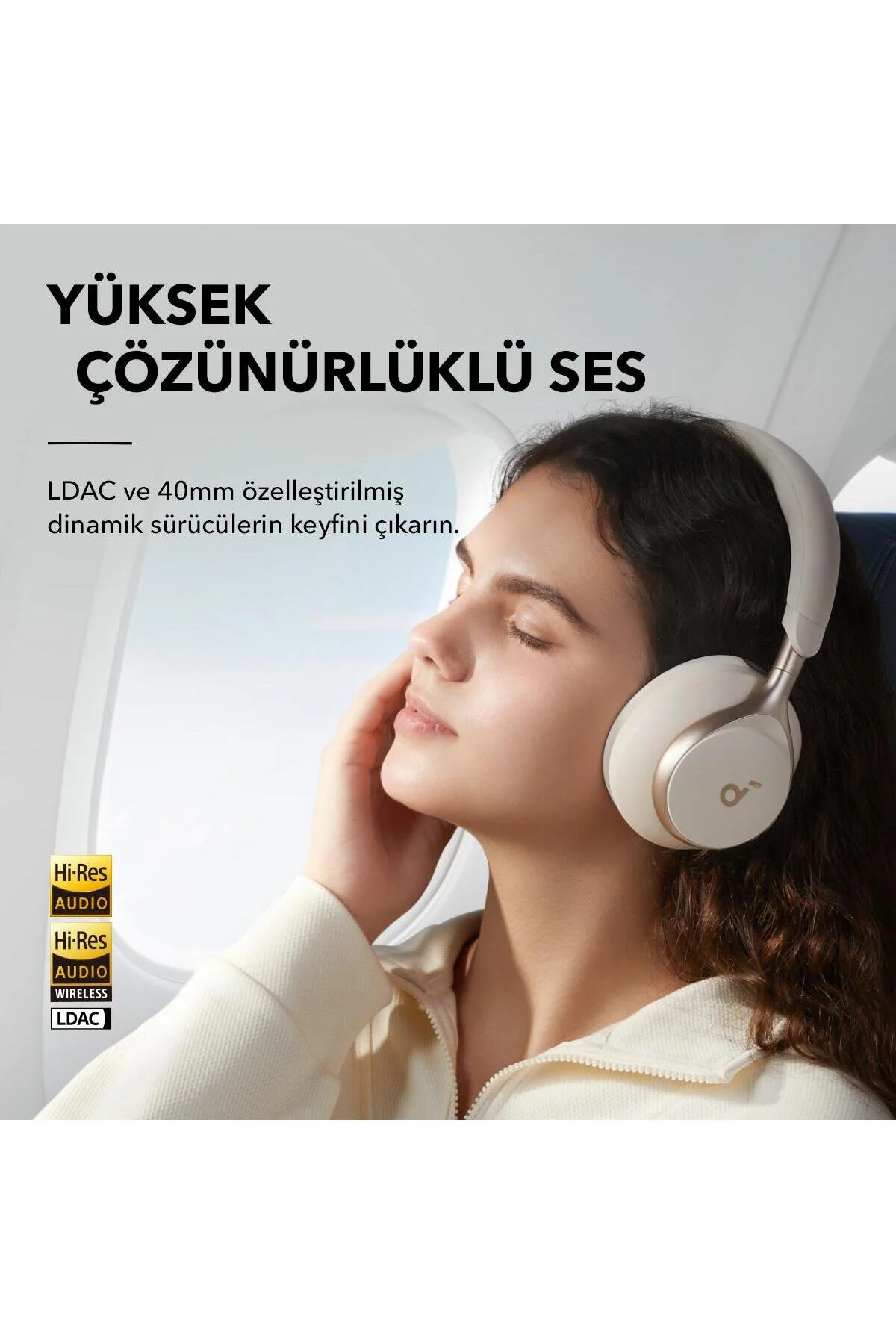 هدفون بلوتوث دورگوشی SOUNDCORE SPACE ONE هدست PINK A3035 Anker