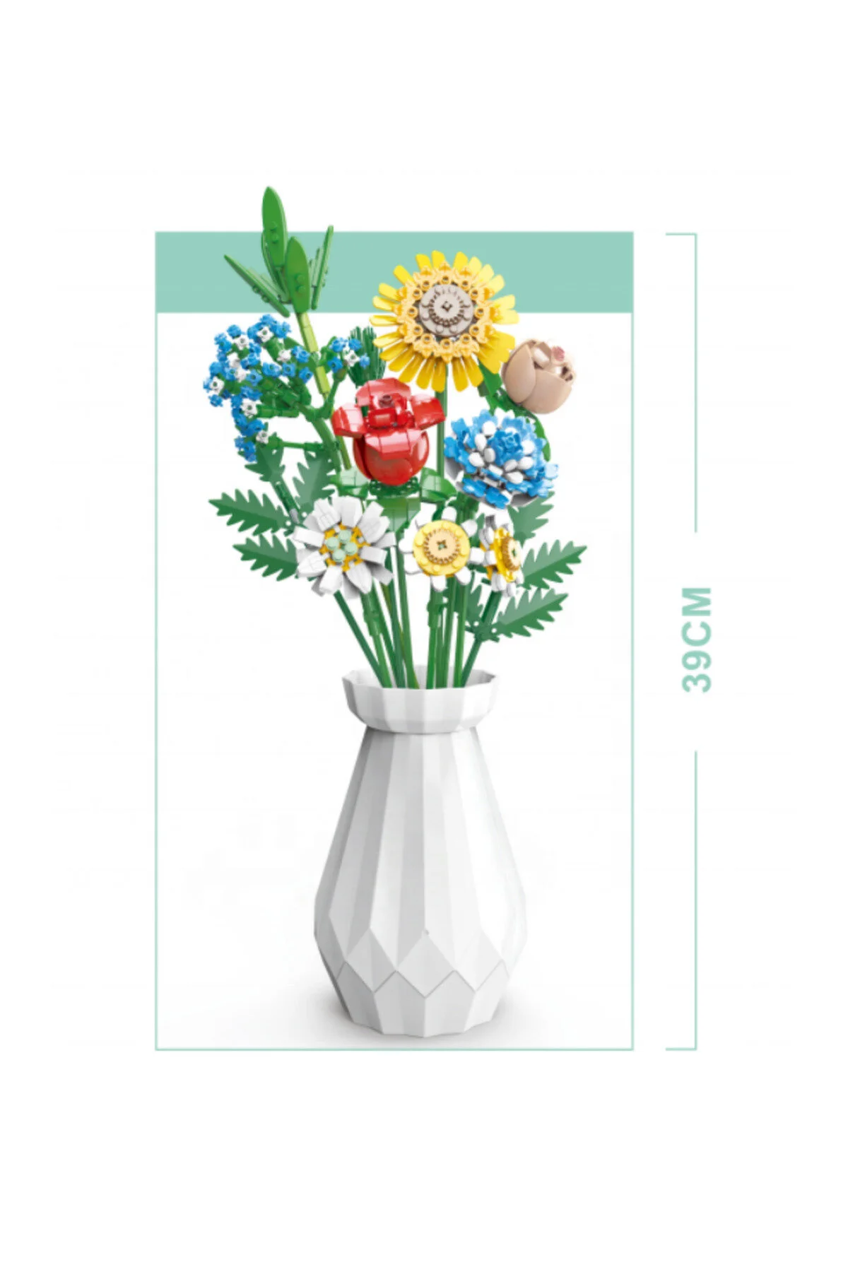 لگو و اسباب بازی های ساخت محور ست ساختمانی گلدان 618 تکه گلهای ابدی از ترکیه Boratila Toys