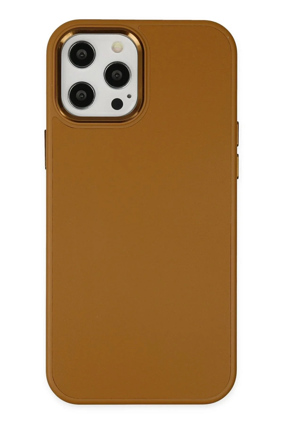 کاور و قاب IPHONE 12 PRO MAX CASE سیلیکونی چرم آسیایی قهوه ای VB8014 CepteToptan