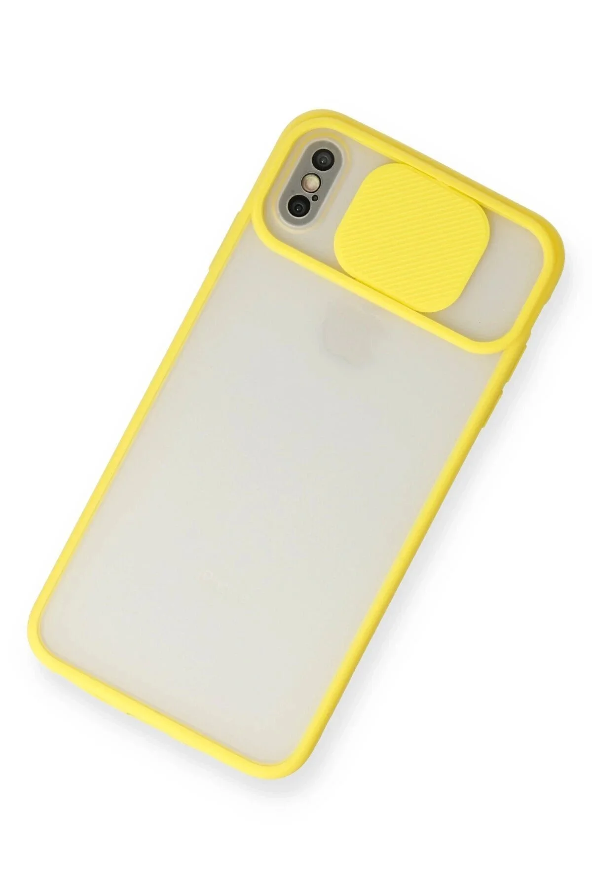 کاور و قاب IPHONE X CASE PALM FROSTED CAMERA SLIDER زرد TEKNOALEM