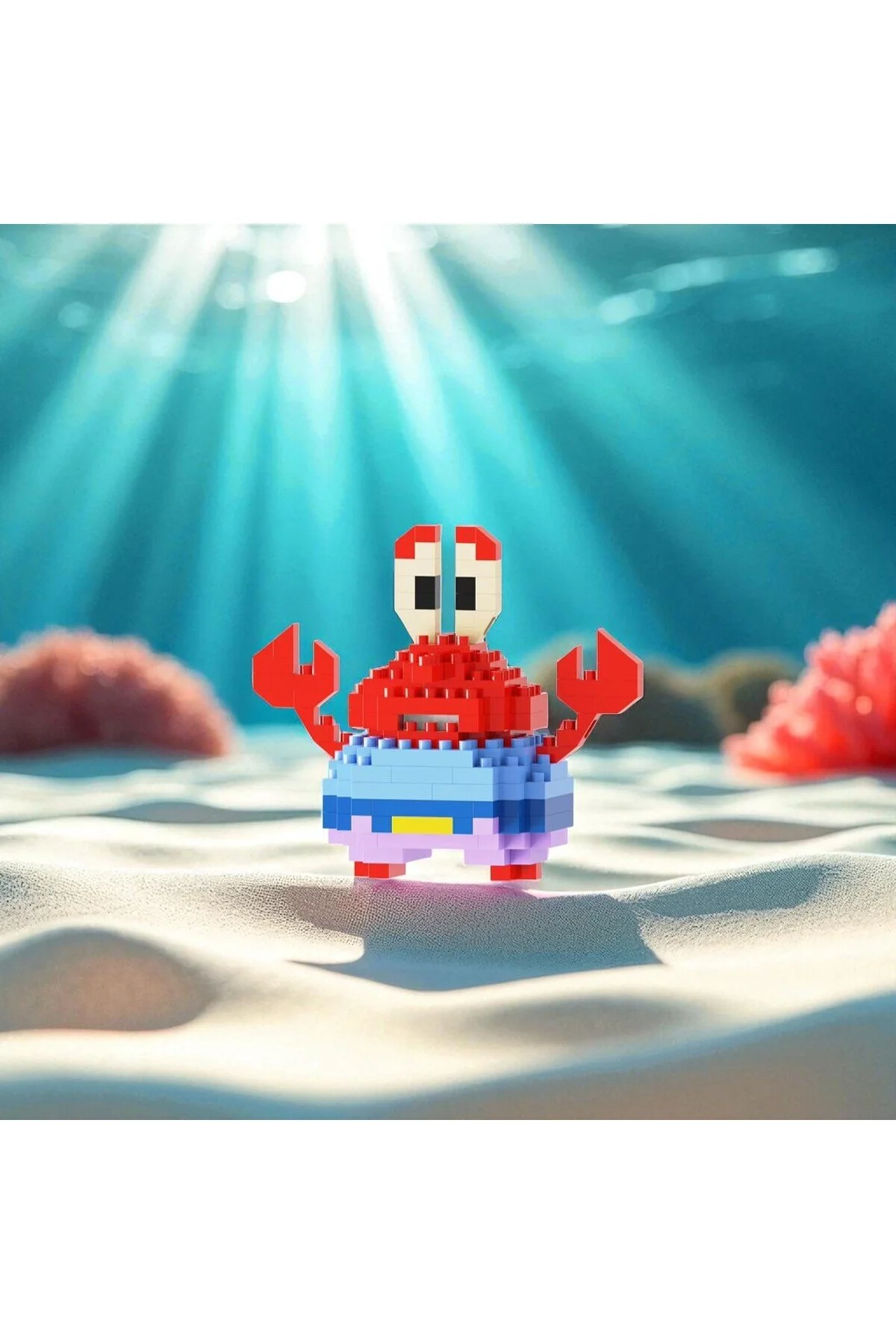 پازل سه بعدی | PINKYDAY MR. KRABS – مجموعه مینی بلوک با هدیه شگفت انگیز SUNSTER COMPANY™ 149 قطعه Bricks
