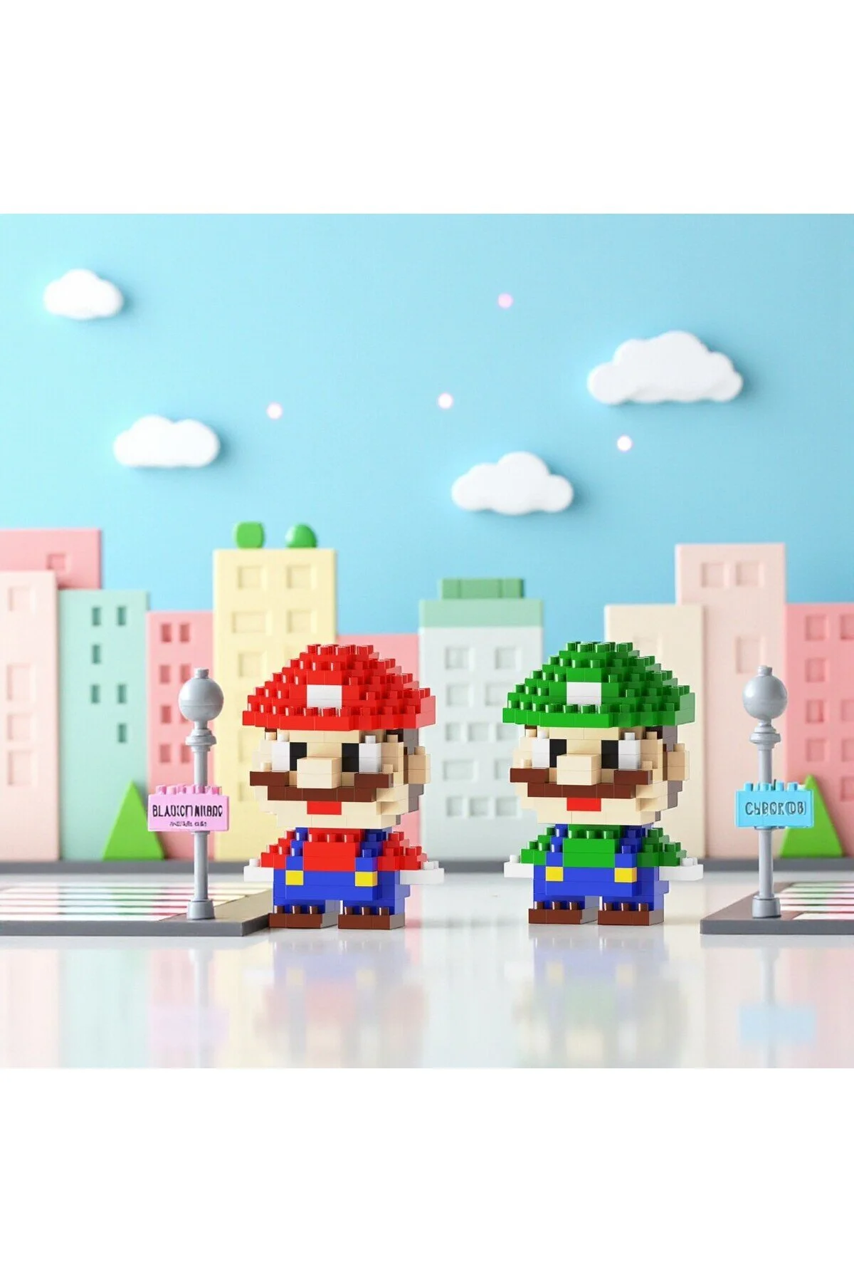 پازل سه بعدی | PINKYDAY SUPER MARIO – مجموعه مینی بلوک با هدیه شگفت انگیز SUNSTER COMPANY™ 162 قطعه Bricks