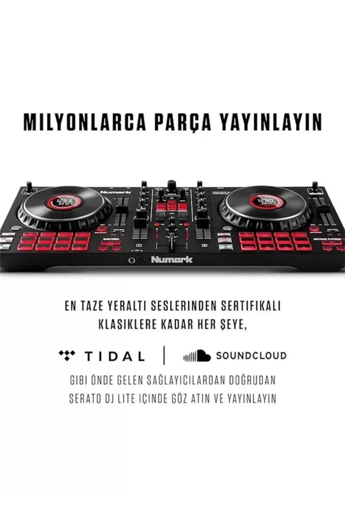 لوازم دی جی MIXTRACK PLATINUM FX 4 کانال DJ CONTROLLER صدای 24 بیتی خروجی هدست کارت صدا D Genel Markalar