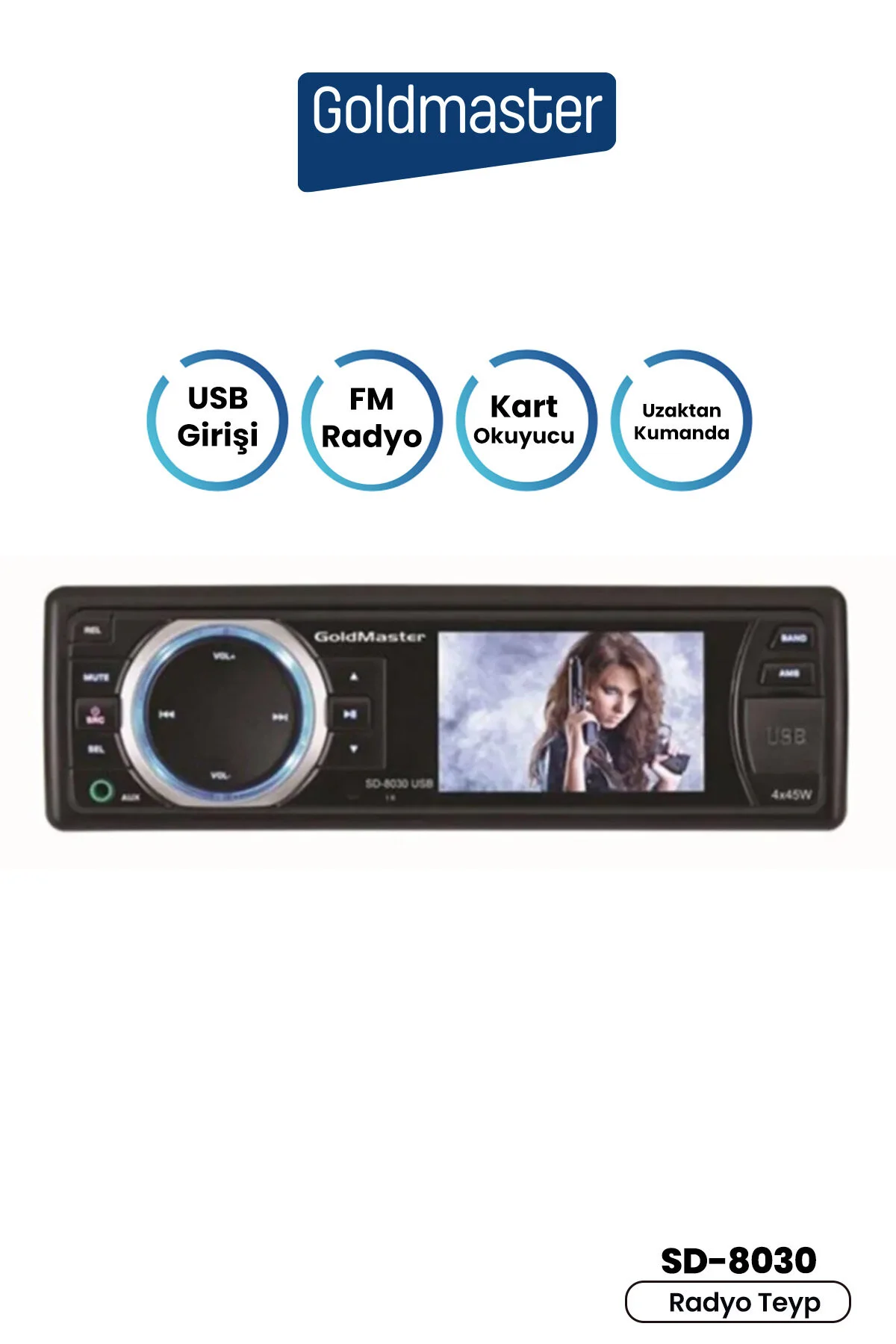 رادیوپخش خودرو نوار رادیویی اتومبیل SD 8030 USB گلد مستر GoldMaster