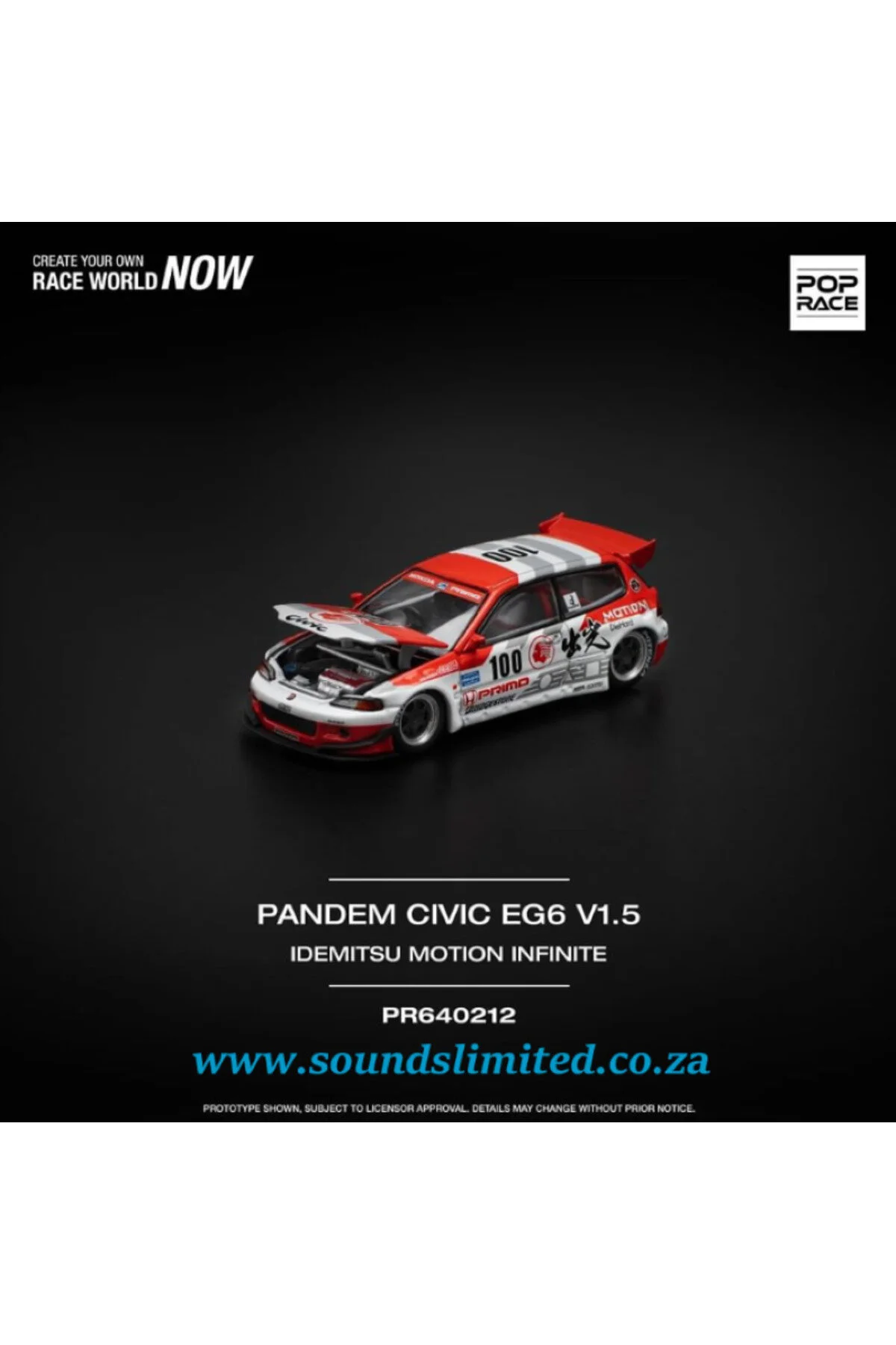 مدل خودرو مسابقه پاپ 1 64 PANDEM CIVIC EG6 V1.5 IDEMITSU MOTION INFINITE TOYYZHOME HOT WHEELS