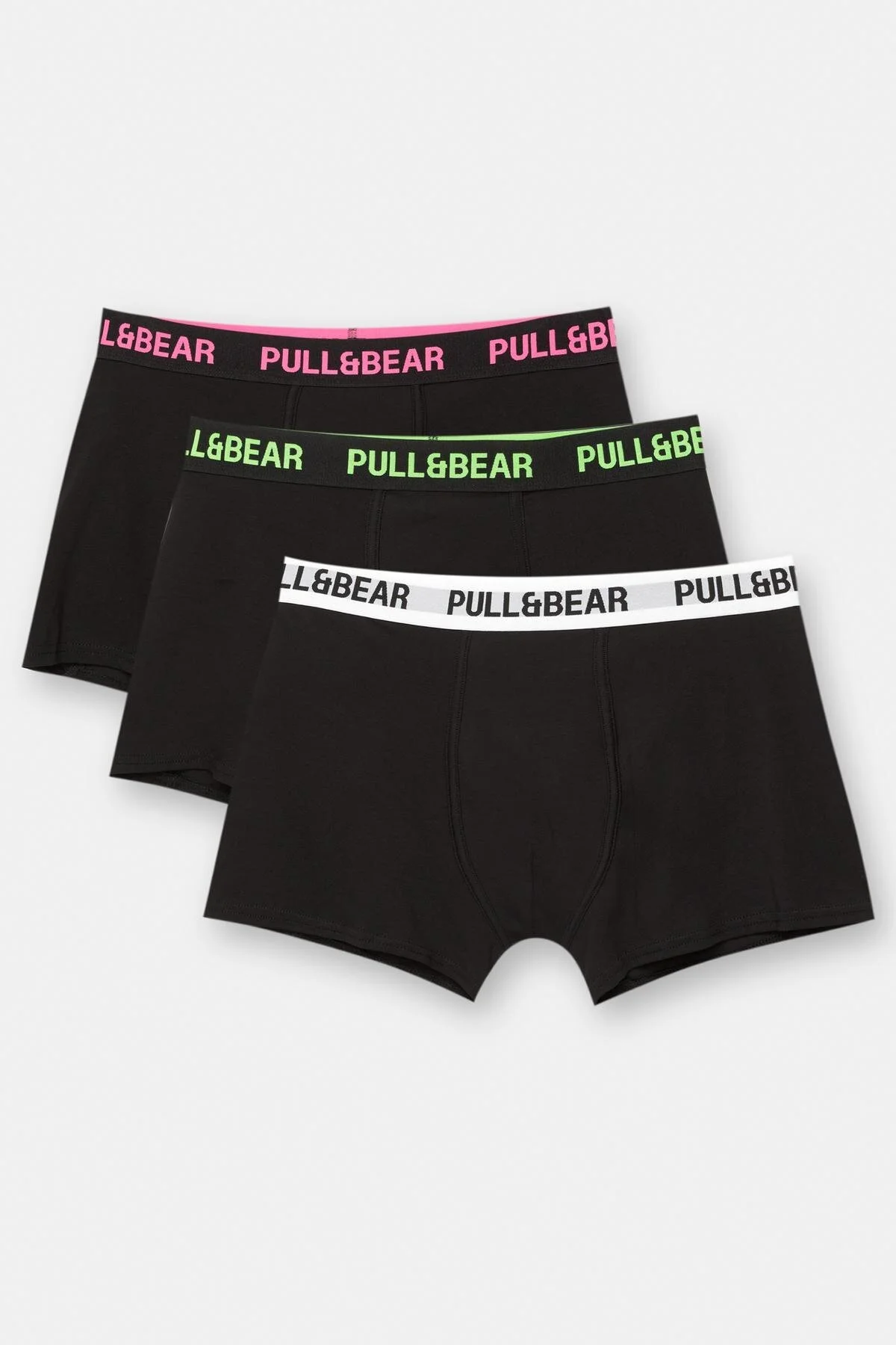 شورت باکسر نئون خاص بسته بوکسور 3 BLACK Pull & Bear