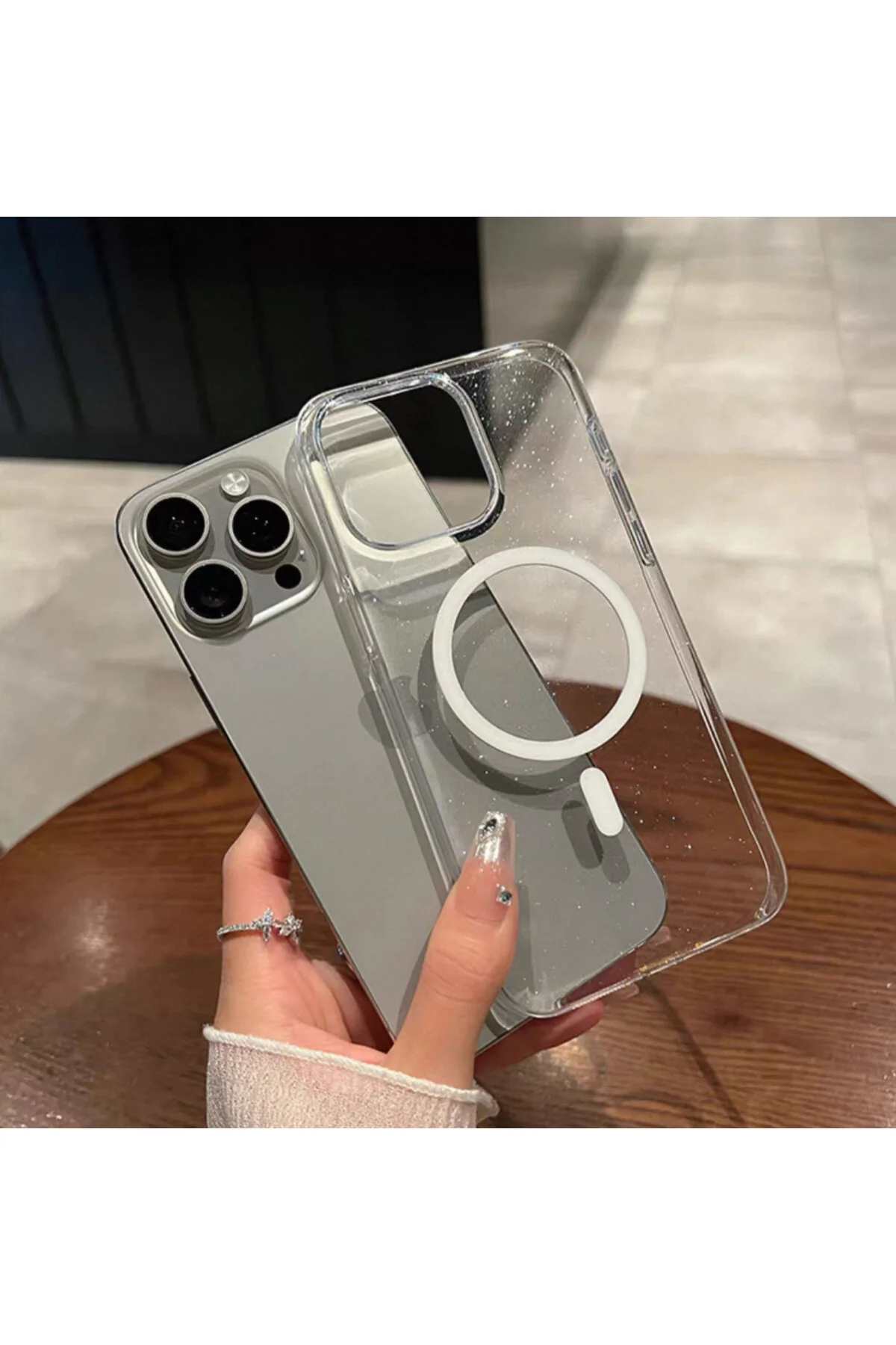 کاور و قاب IPHONE 15 PRO آیفون سخت شفاف میکا – سازگار با MAGSAFE محافظ نازک بدون زرد شدن EDELFU