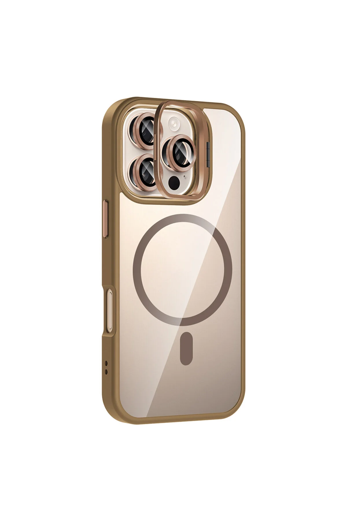 کاور و قاب محافظ IPHONE 16 PRO MAX ETRO با پایه لنز دوربین هدیه شارژ M SAFE PEMB Genel Markalar