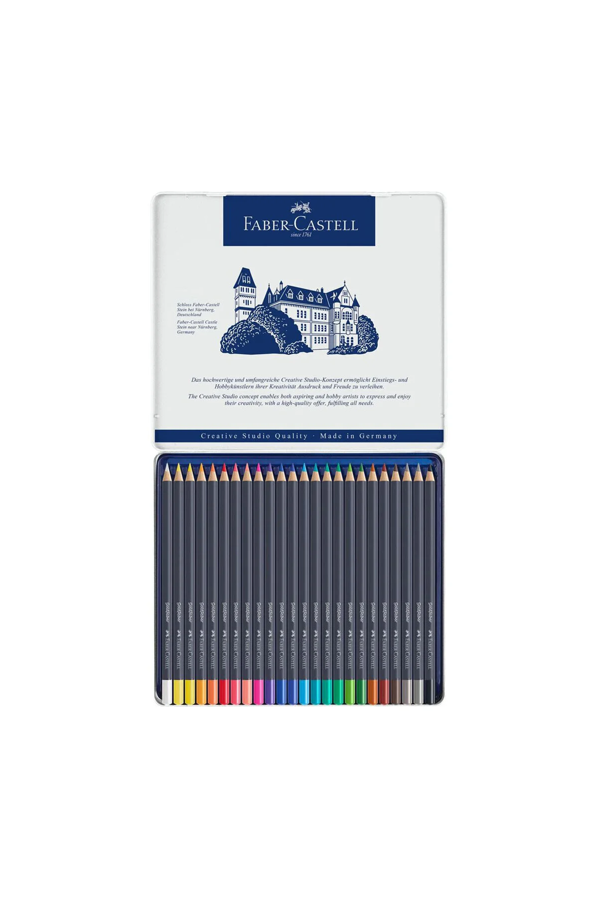 Faber Castell مداد رنگی فابر کاستل گلدفابر 24 رنگ 11 47