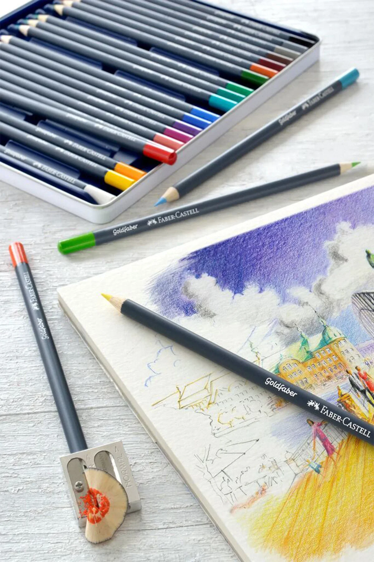 Faber Castell مداد رنگی فابر کاستل گلدفابر 24 رنگ 11 47