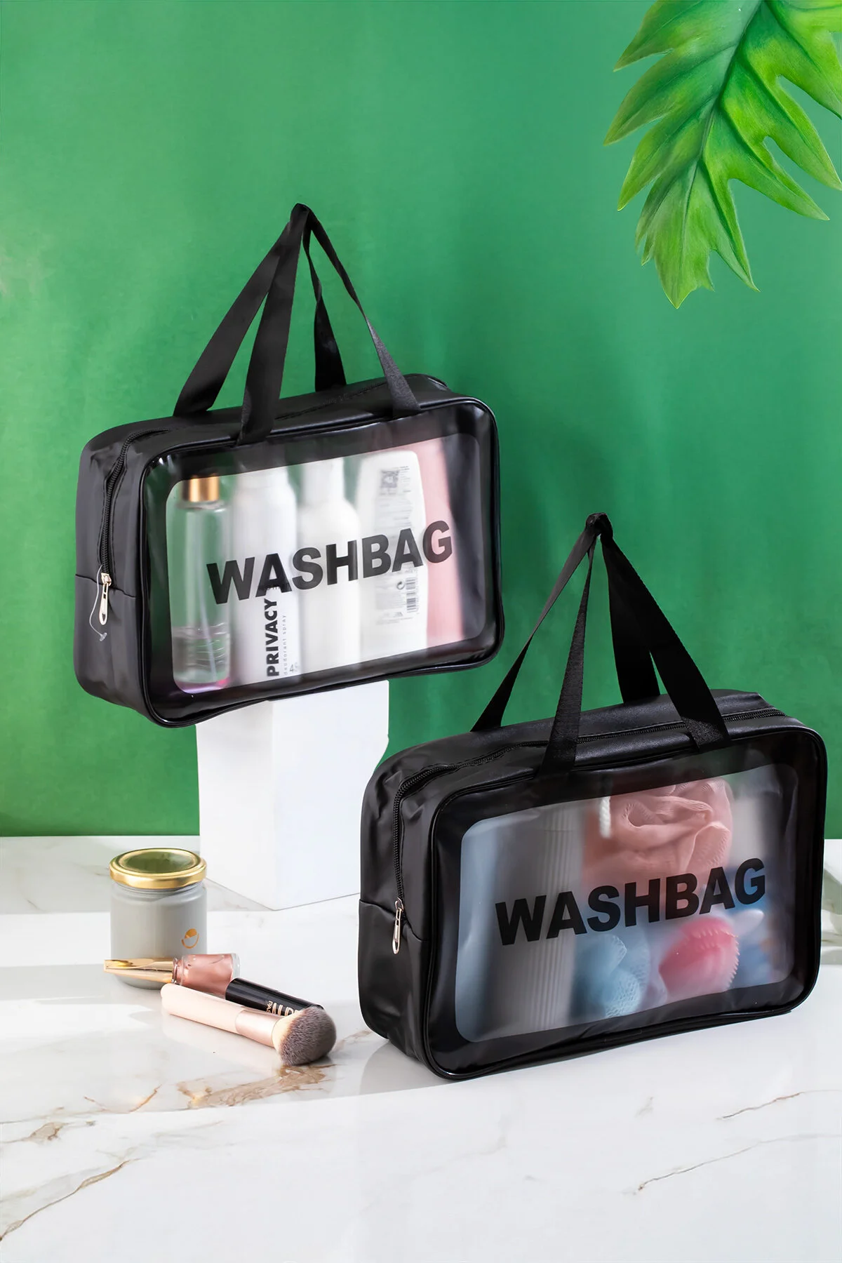 کیف لوازم آرایش شفاف سفر و کیسه ای ضد آب سازمان دهنده شستشو 20X30 سانتی متر Porsima