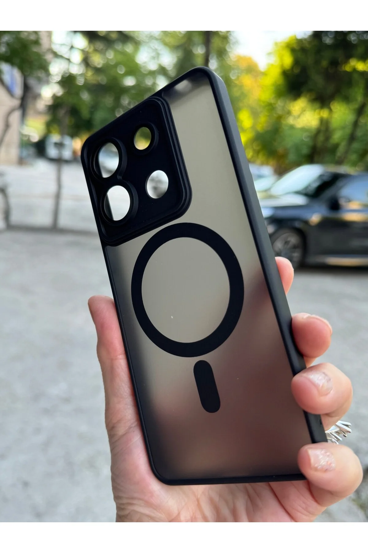 کاور و قاب محافظ سیلیکونی ضد ضربه با لنز مات سازگار شیائومی REDMI NOTE 13 4G DÜNYA AKSESUAR