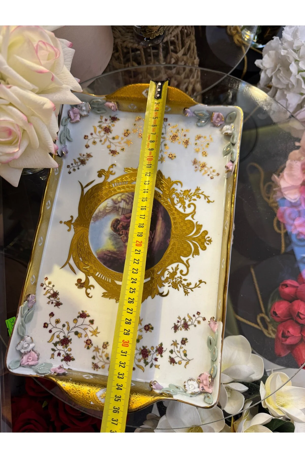 سینی پرسلن ESTERHOMEDECOR 37 22 سانتی متر hediye
