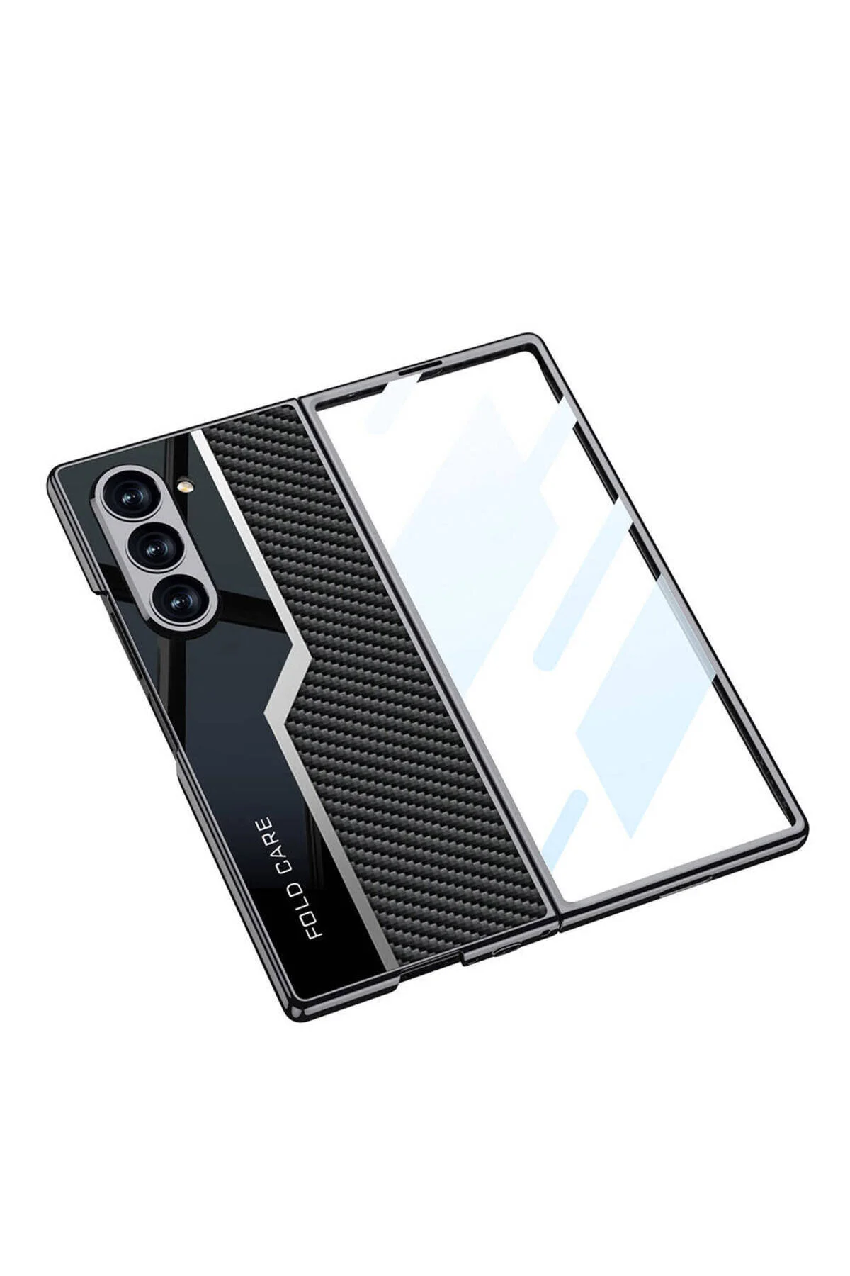 کاور و قاب GALAXY Z FOLD 6 CASE دوربین بسیار نازک محافظ رایانه شخصی + فیبر کربن طراحی شده در سطح پشتی P Genel Markalar
