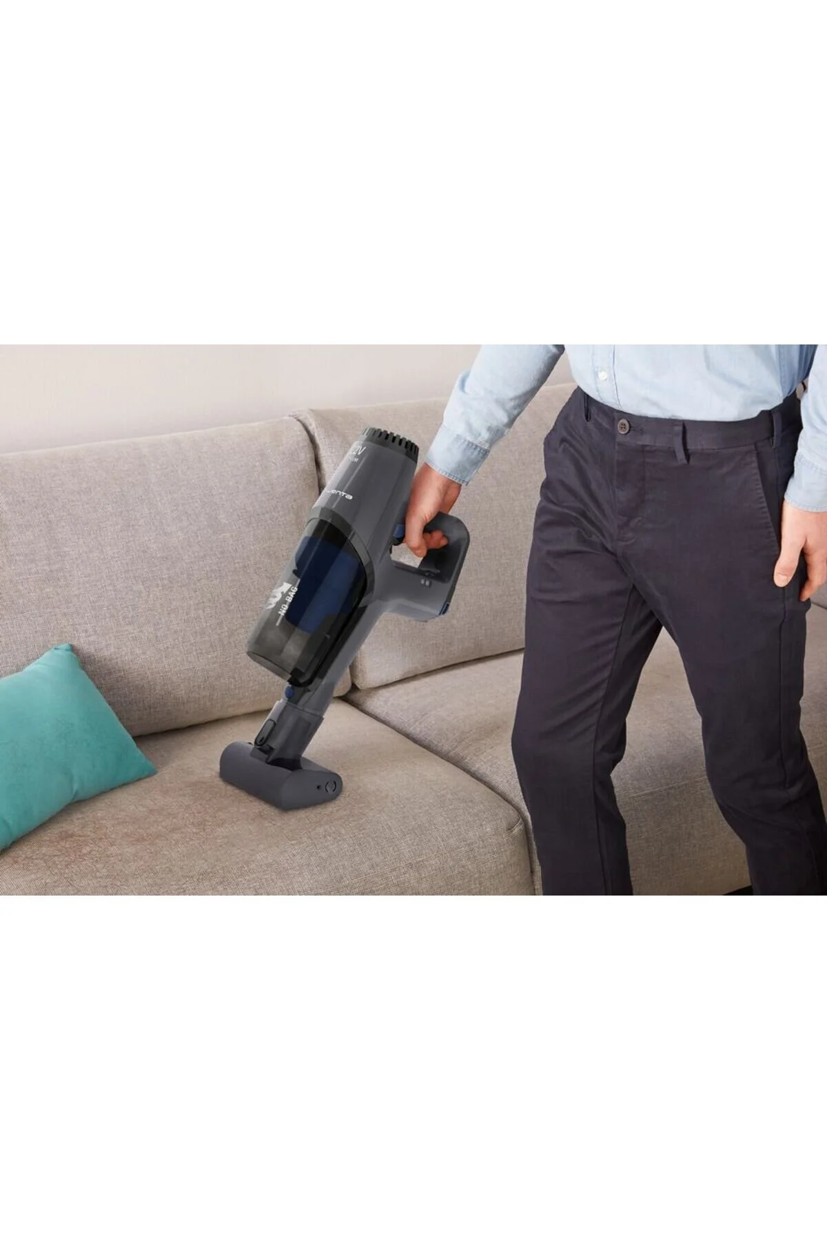 جاروبرقی ایستاده سفید شارژی 250 وات مشکی تفال ساخت TEFAL