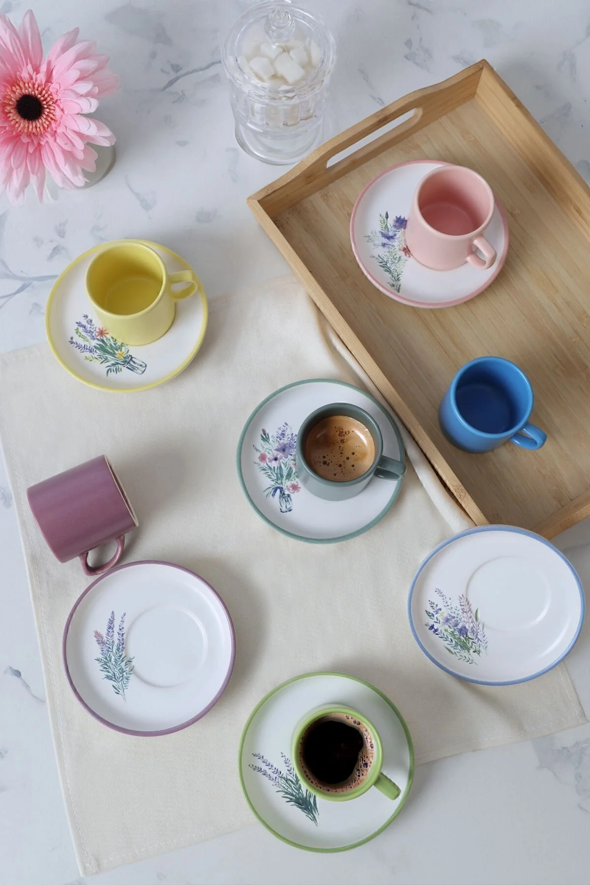 فنجان قهوه ست 12 عددی 6 نفره ELEGANT BLOSSOMS NORDIC 93 کرامیکا Keramika