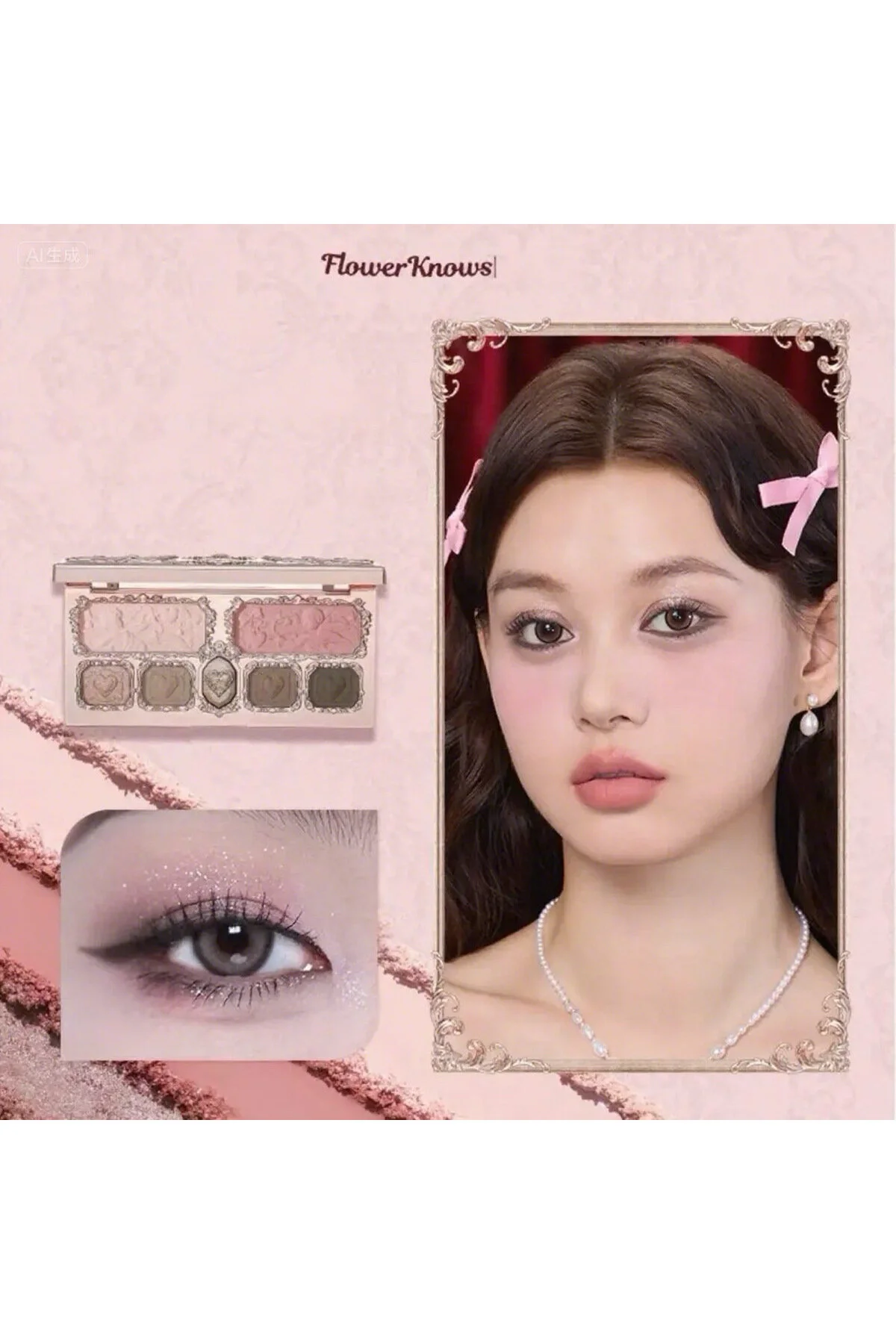 سایه چشم پالت آرایش کوپید توت فرنگی Flower Knows