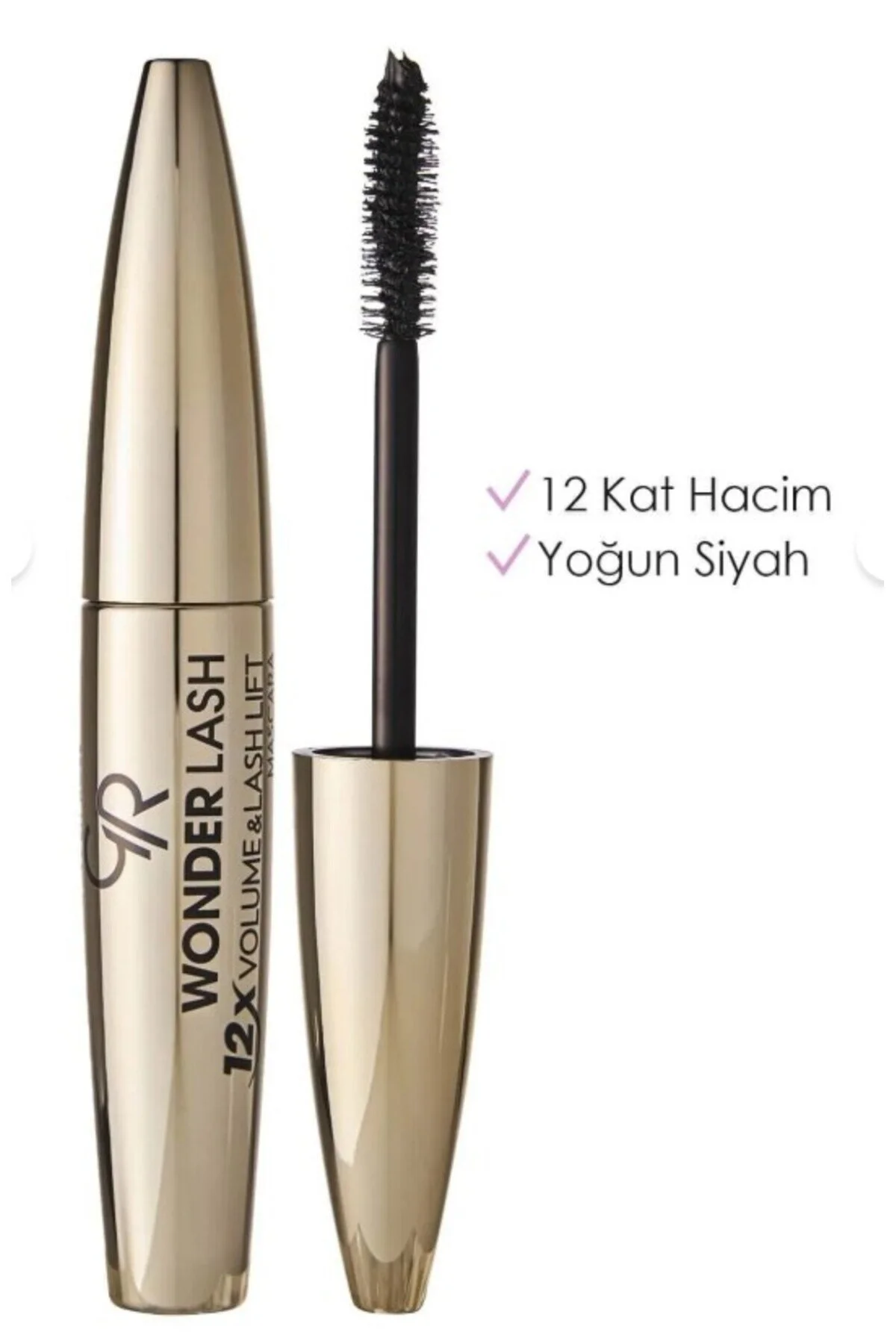 ریمل حجم دهنده 12x Wonder Lash مشکی  گلدن رز Golden Rose