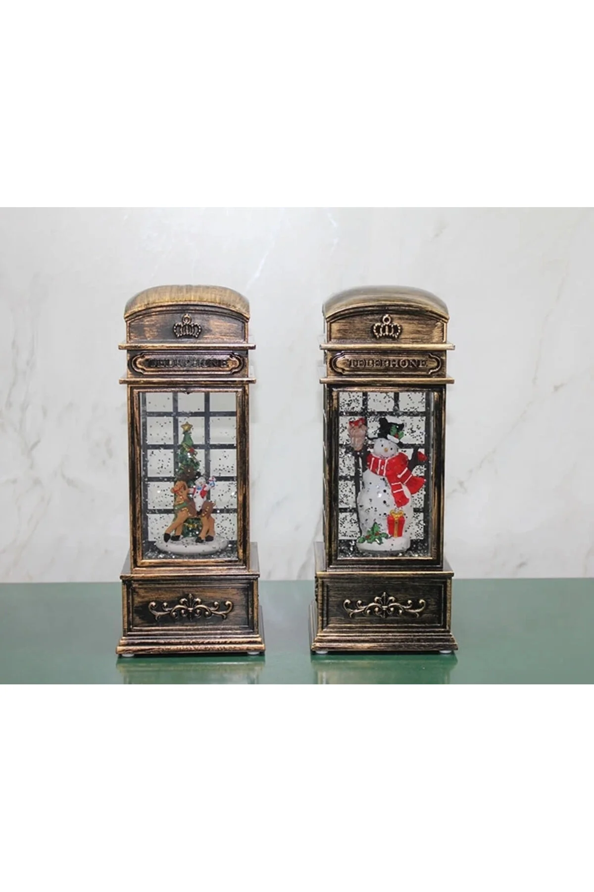 گوی برفی طراحی غرفه تلفن با موضوع سال جدید موزیکال نورانی SNOW GLOBE 3210 از ترکیه Skygo