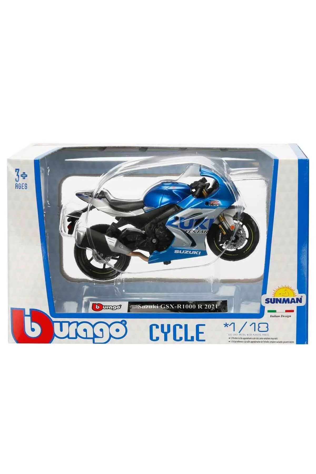 ماشین اسباب بازی موتور 1:18 سوزوکی GSX R1000 R 2021 Burago