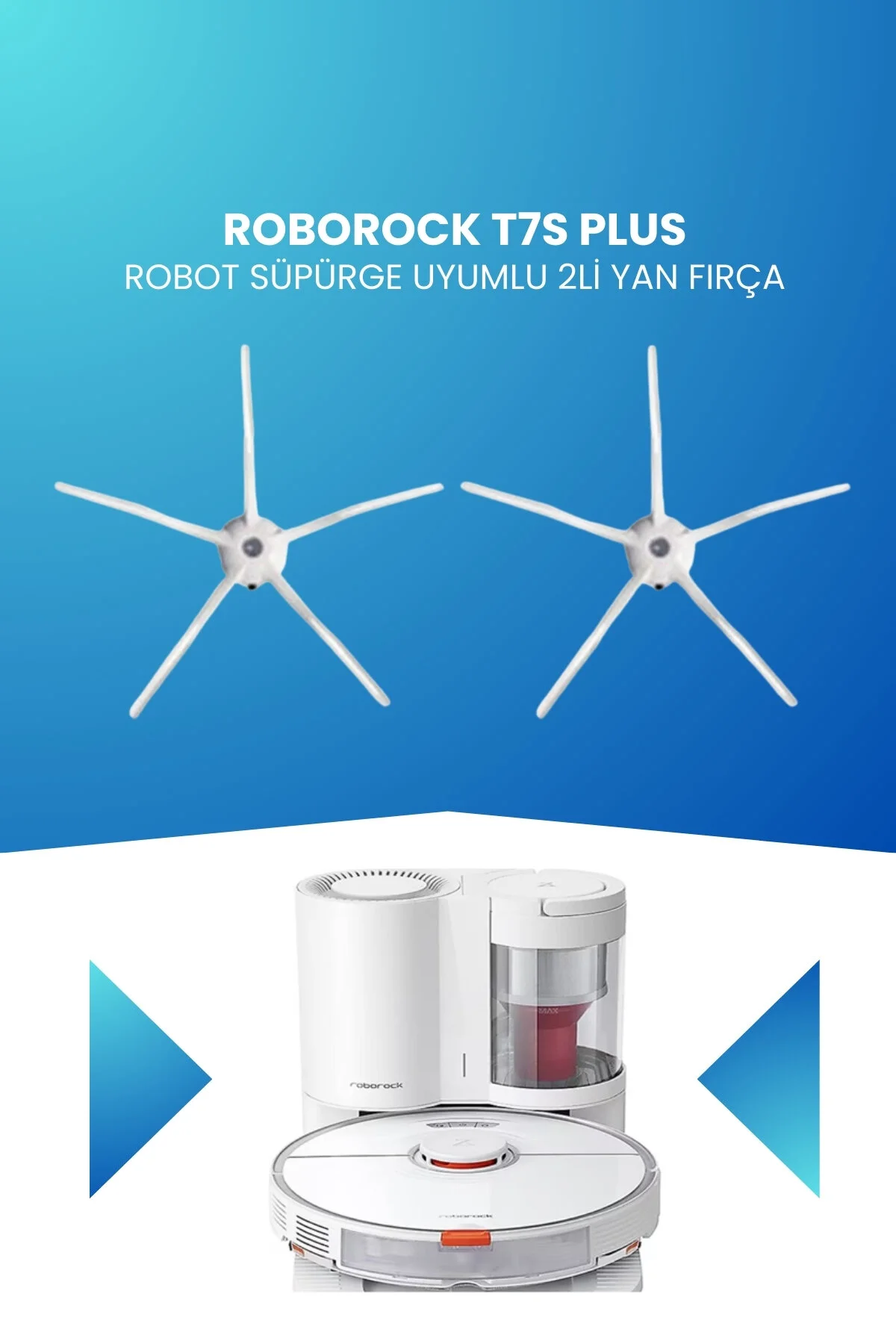 لوازم جانبی جاروبرقی ROBOROCK T7S PLUS با برس 2 طرفه سازگار ELECTROLL