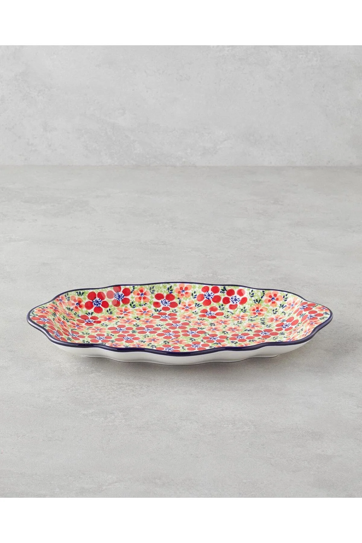 ظروف دکوری بشقاب و کاسه صفحه سنگی گیاه شناسی PLATE 35 سانتی متر رنگ English Home