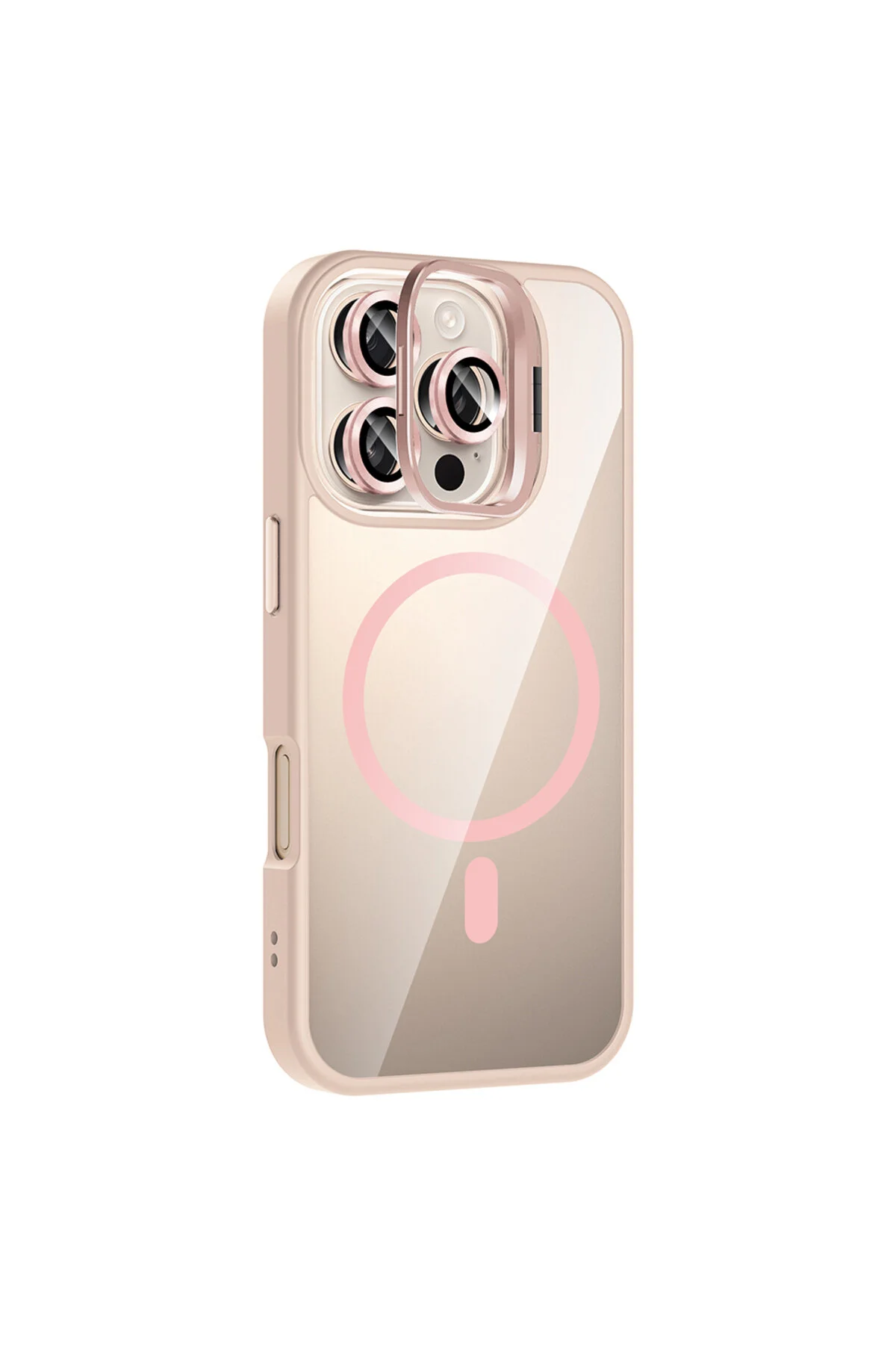 کاور و قاب محافظ IPHONE 16 PRO MAX ETRO با پایه لنز دوربین هدیه شارژ M SAFE PEMB Genel Markalar