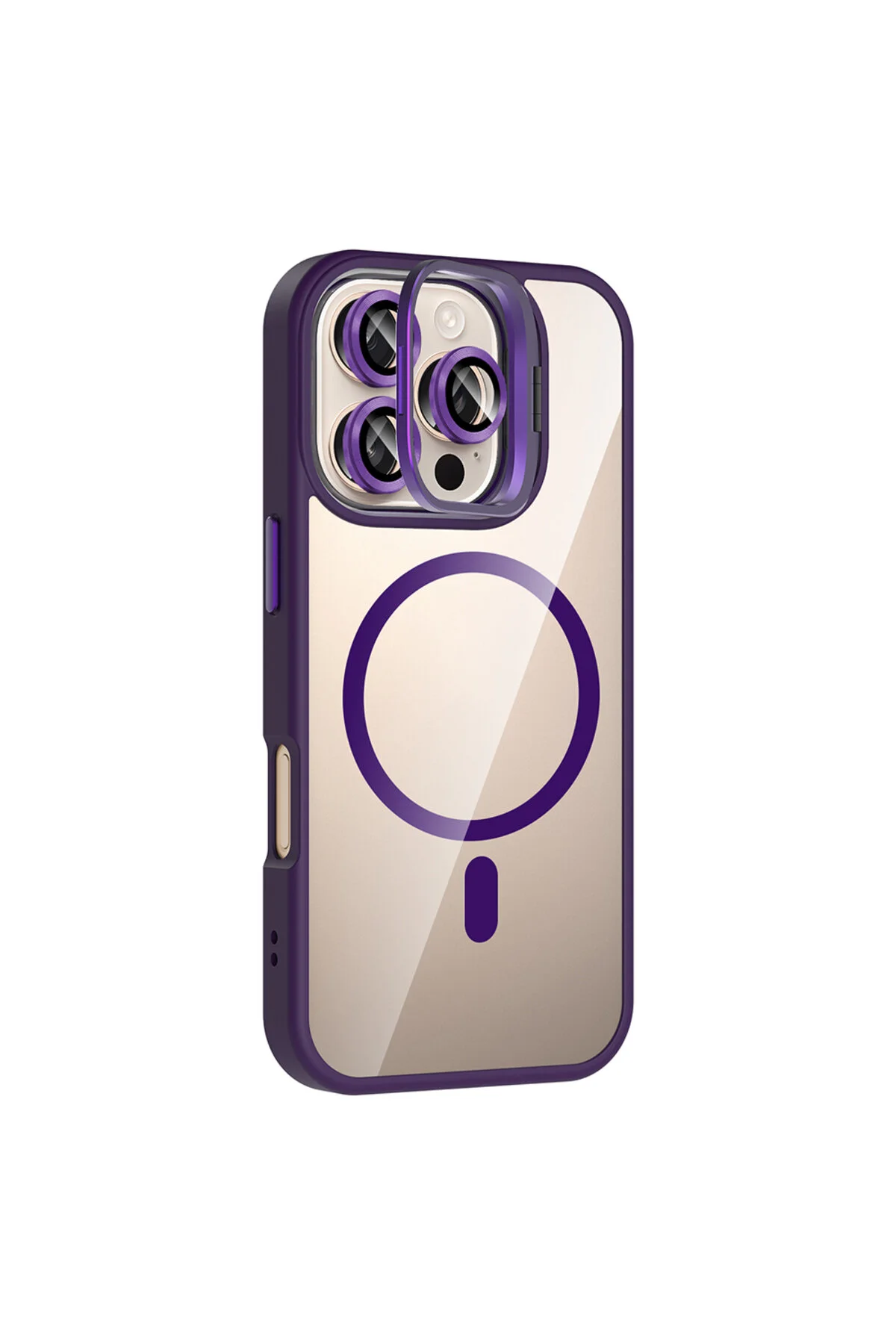 کاور و قاب محافظ IPHONE 16 PRO MAX ETRO با پایه لنز دوربین هدیه شارژ M SAFE PEMB Genel Markalar