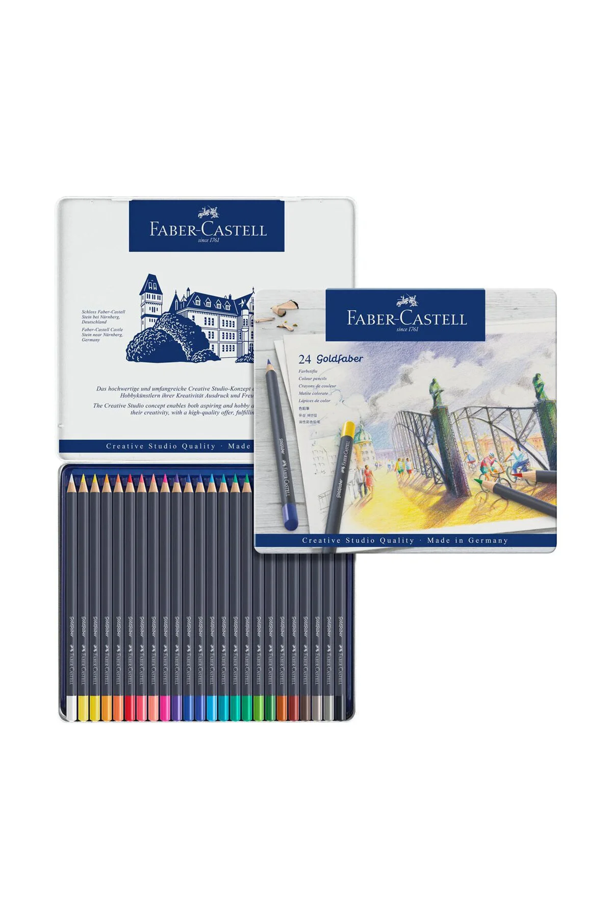 Faber Castell مداد رنگی فابر کاستل گلدفابر 24 رنگ 11 47