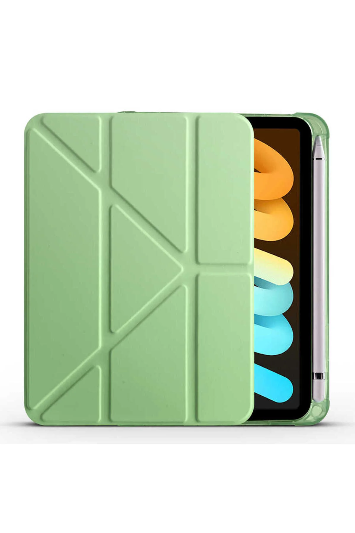 کاور تبلت IPAD MINI نسل ششم 8.3 اینچی جعبه تاشو سازگار با پایه نگهدارنده قلم و حالت خواب Yesnıce