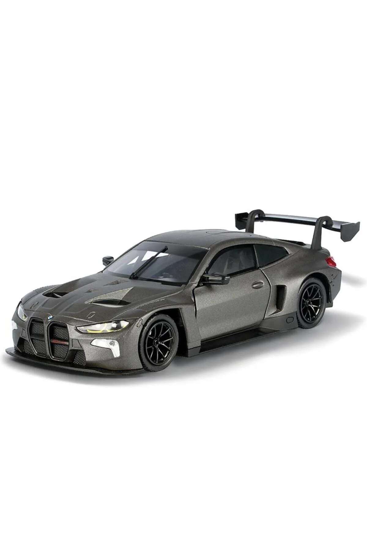 اسباب بازی های فیگور شخصیت مجموعه 1 24 مقیاس BMW M4 GT3 GREY MODEL METAL Motor Max