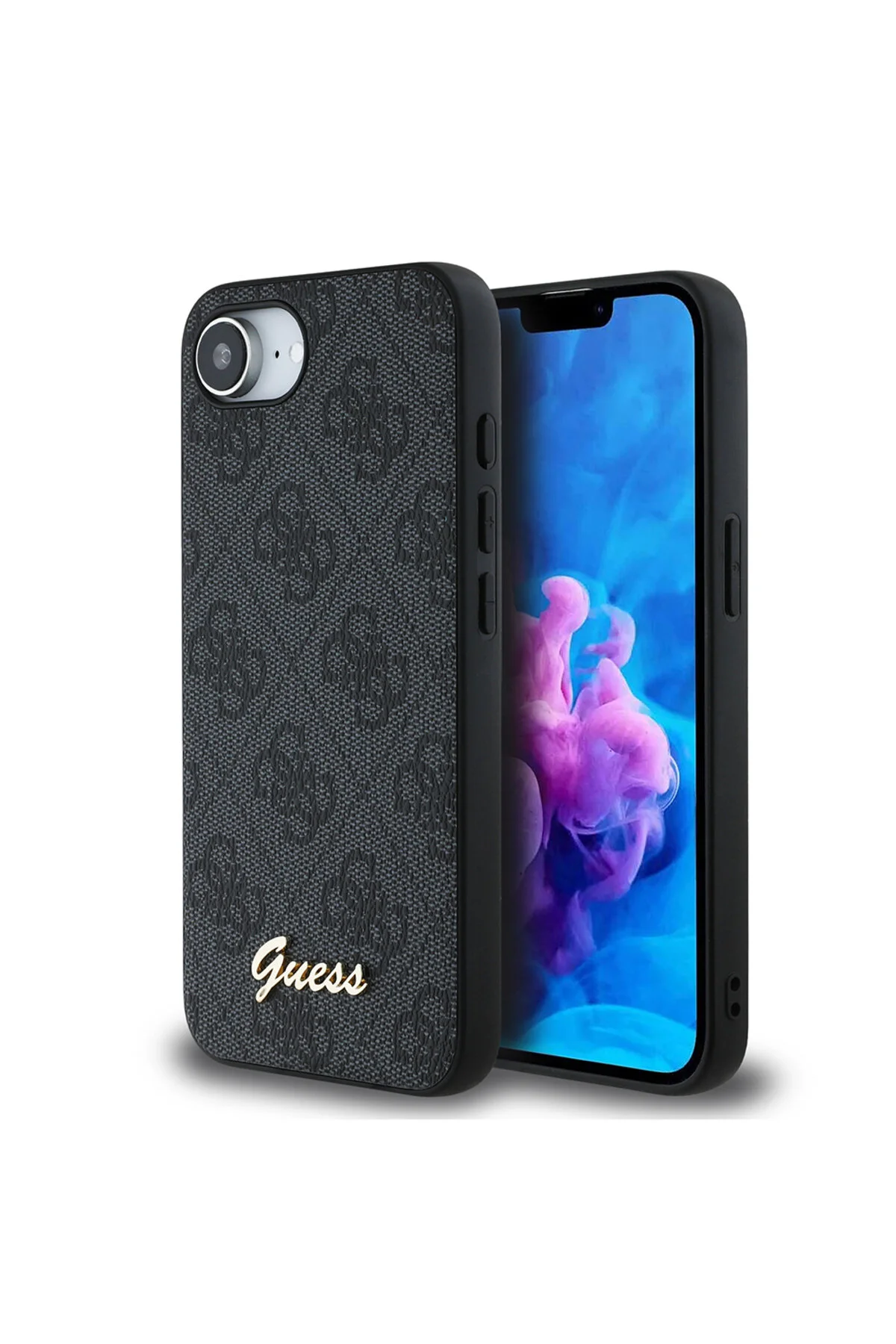 کاور و قاب سازگار با IPHONE 16E لوگوی فلزی طرح 4G دارای مجوز اصلی اورجینال Guess