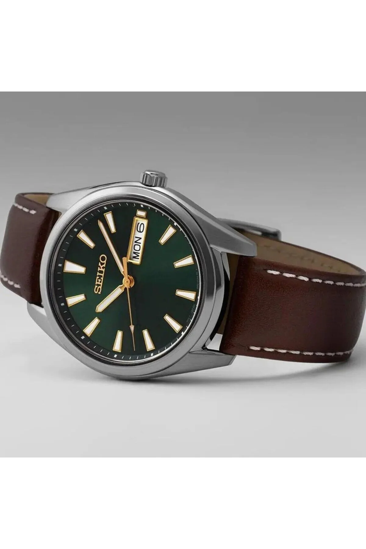 ساعت مردانه چرمی سبز SUR449P 12 40 میلی متر سیکو اورجینال Seiko
