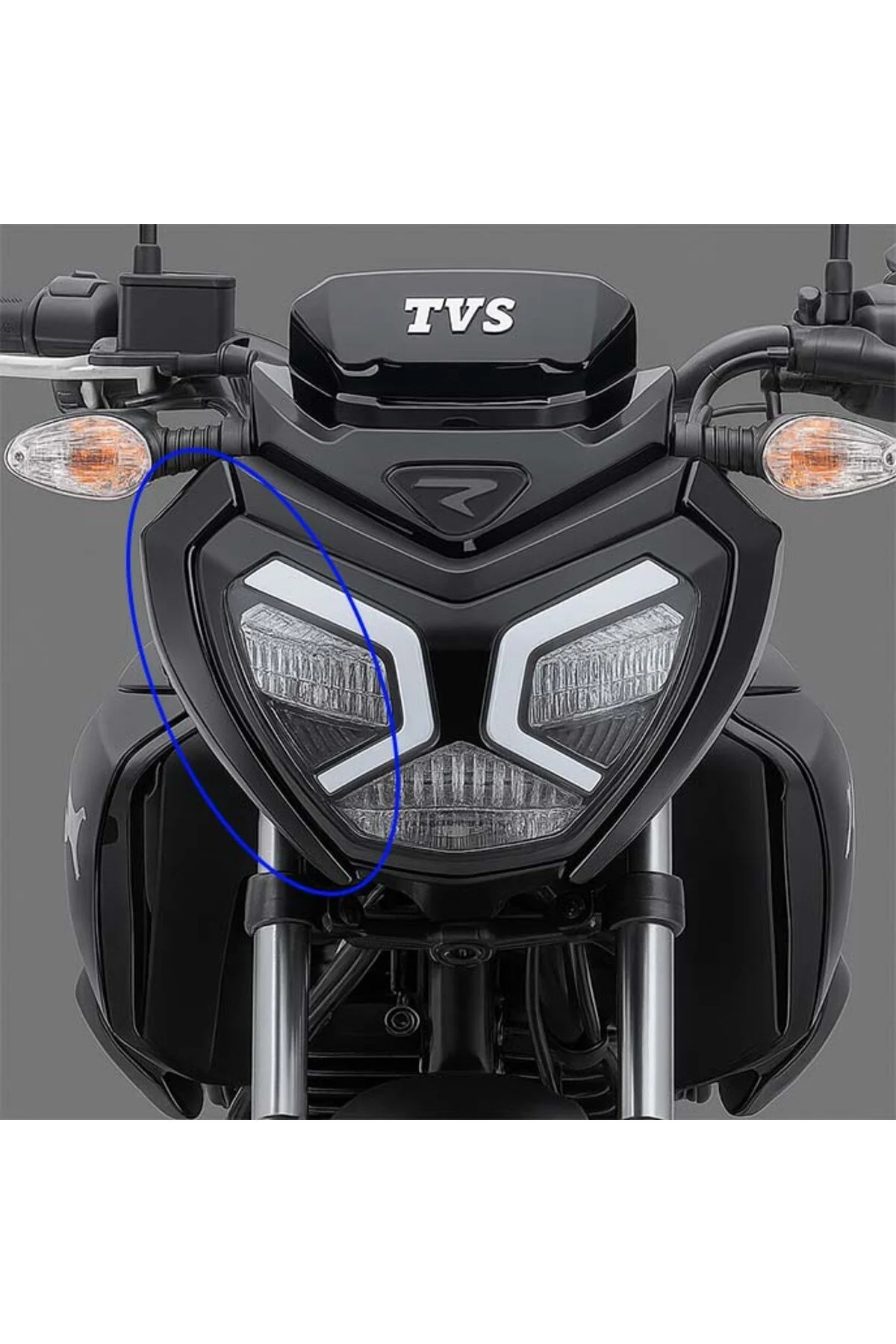 لوازم یدکی موتورسیکلت TVS RAIDER 125 RIGHT HEADLIGHT SIDE FAIRING PANEL BLACK GLOSSY A MotoExpress