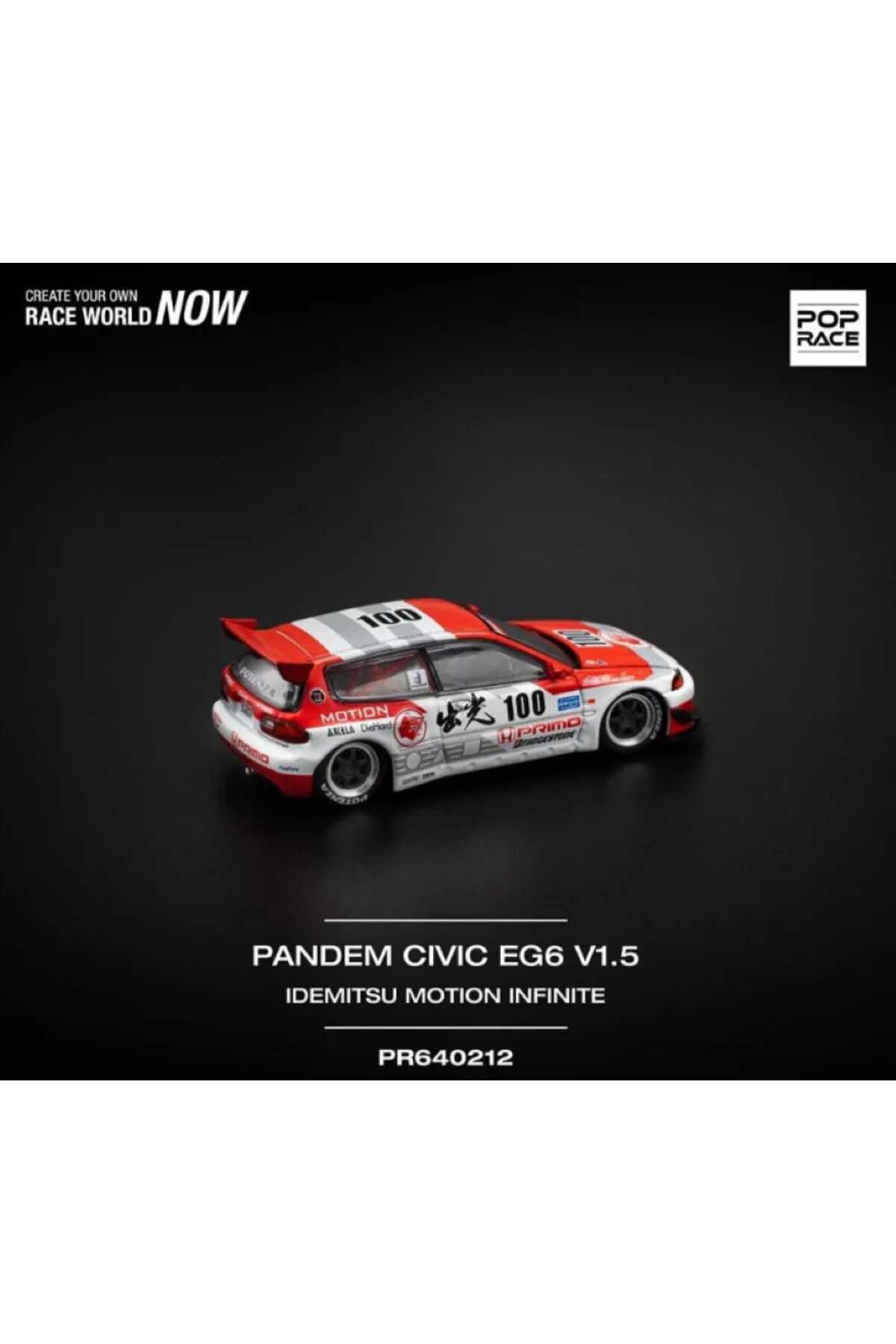 مدل خودرو مسابقه پاپ 1 64 PANDEM CIVIC EG6 V1.5 IDEMITSU MOTION INFINITE TOYYZHOME HOT WHEELS