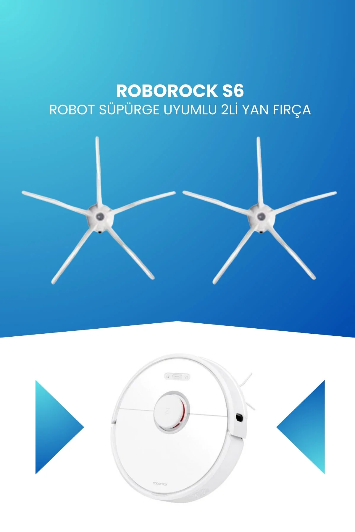 لوازم جانبی جاروبرقی ربات ROBOROCK S6 برس 2 طرفه سازگار ELECTROLL