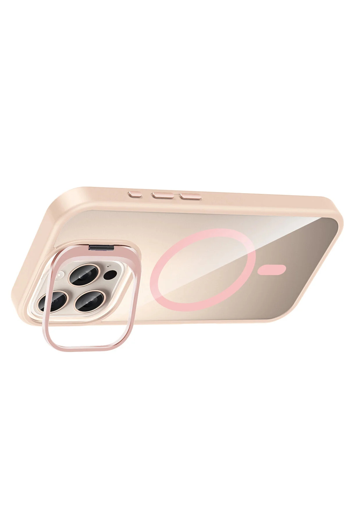 کاور و قاب محافظ IPHONE 16 PRO MAX ETRO با پایه لنز دوربین هدیه شارژ M SAFE PEMB Genel Markalar