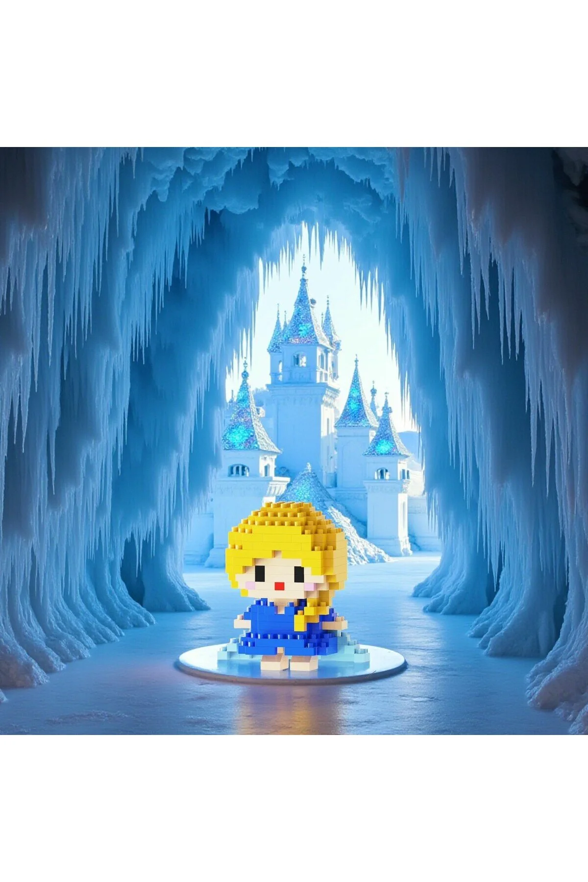 پازل سه بعدی | PINKYDAY ICE QUEEN ELSA – مجموعه مینی بلوک با هدیه شگفت انگیز–SUNSTERCOMPANY™187PCS Bricks