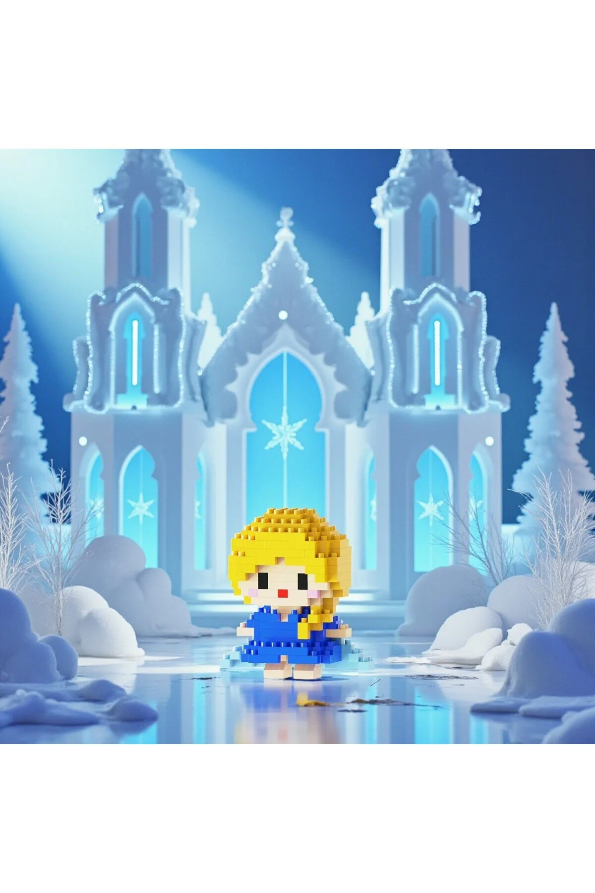 پازل سه بعدی | PINKYDAY ICE QUEEN ELSA – مجموعه مینی بلوک با هدیه شگفت انگیز–SUNSTERCOMPANY™187PCS Bricks