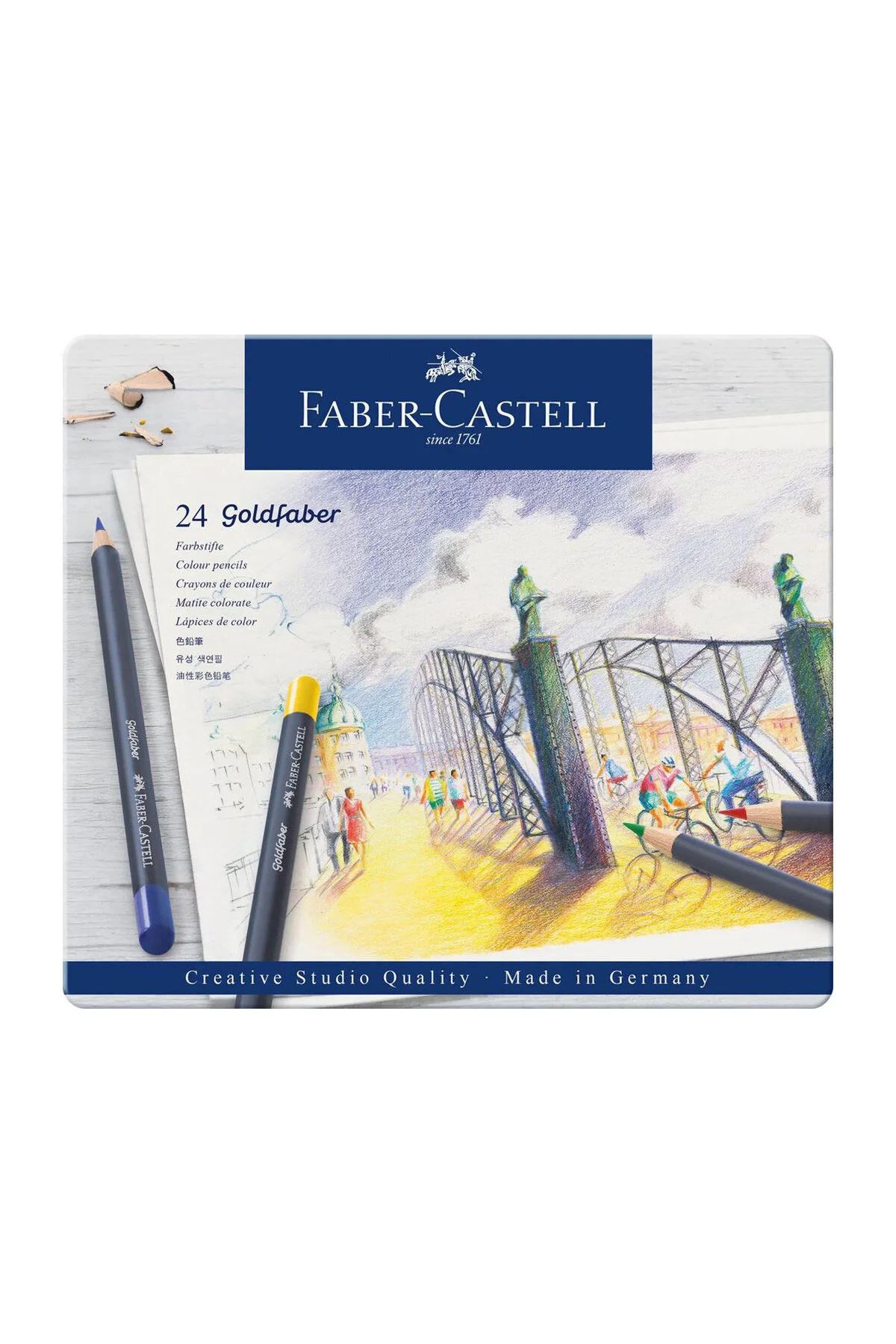 Faber Castell مداد رنگی فابر کاستل گلدفابر 24 رنگ 11 47