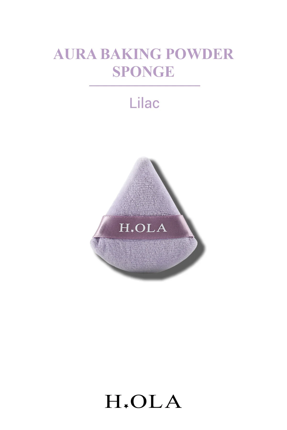 اسفنج آرایشی مدل Aura با رنگ بنفش برای آرایش بی‌نقص h.OLA