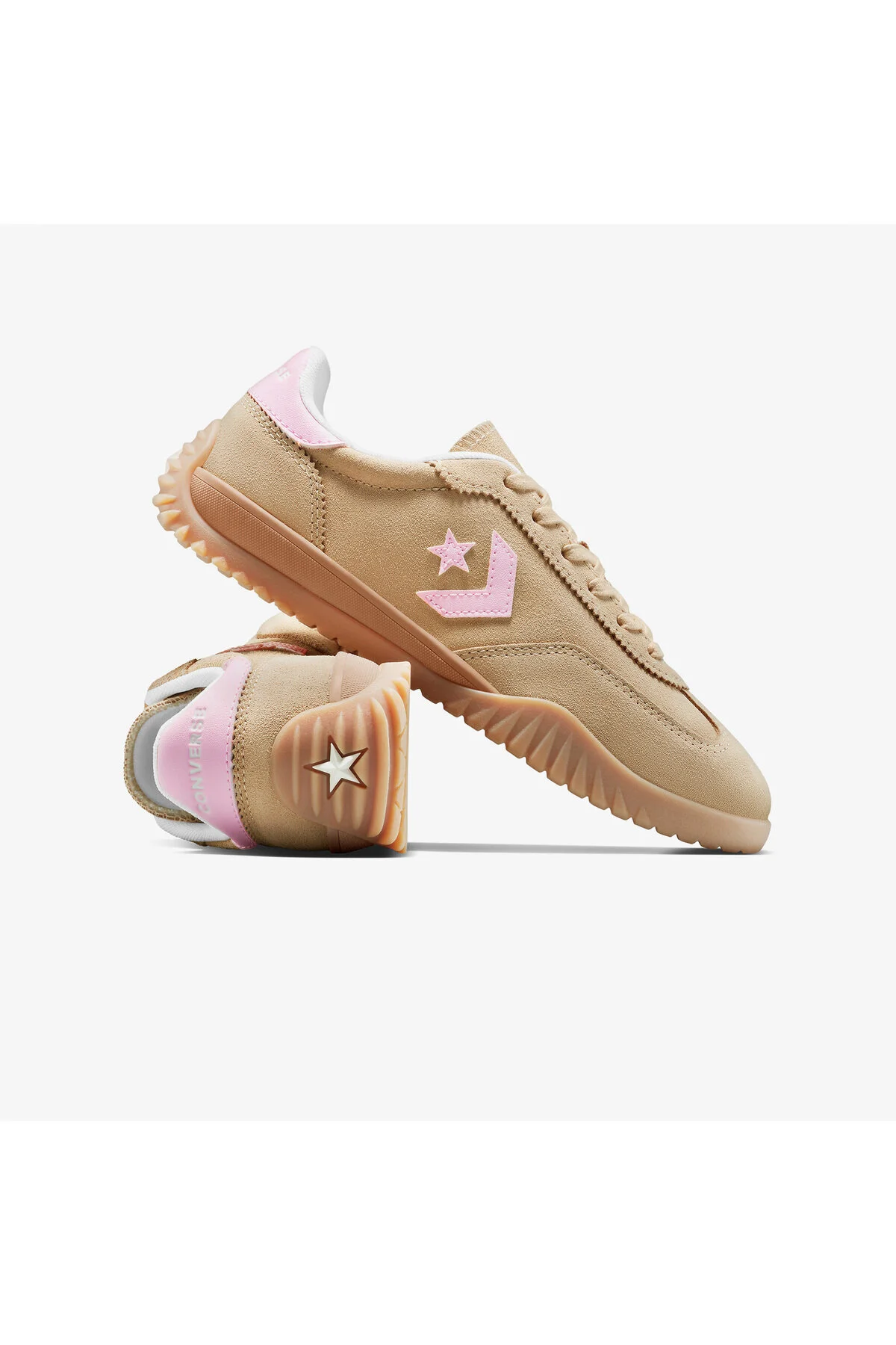 اسنیکر کفش ورزشی یونیسکس قهوه ای جیر RUN STAR TRAINER کانورس Converse