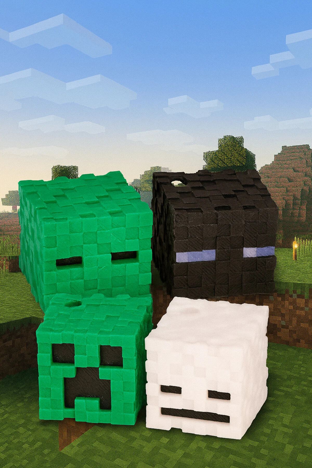 ست جاکلیدی و کیف 4 تکه فیگور MINECRAFT 4PCS Store