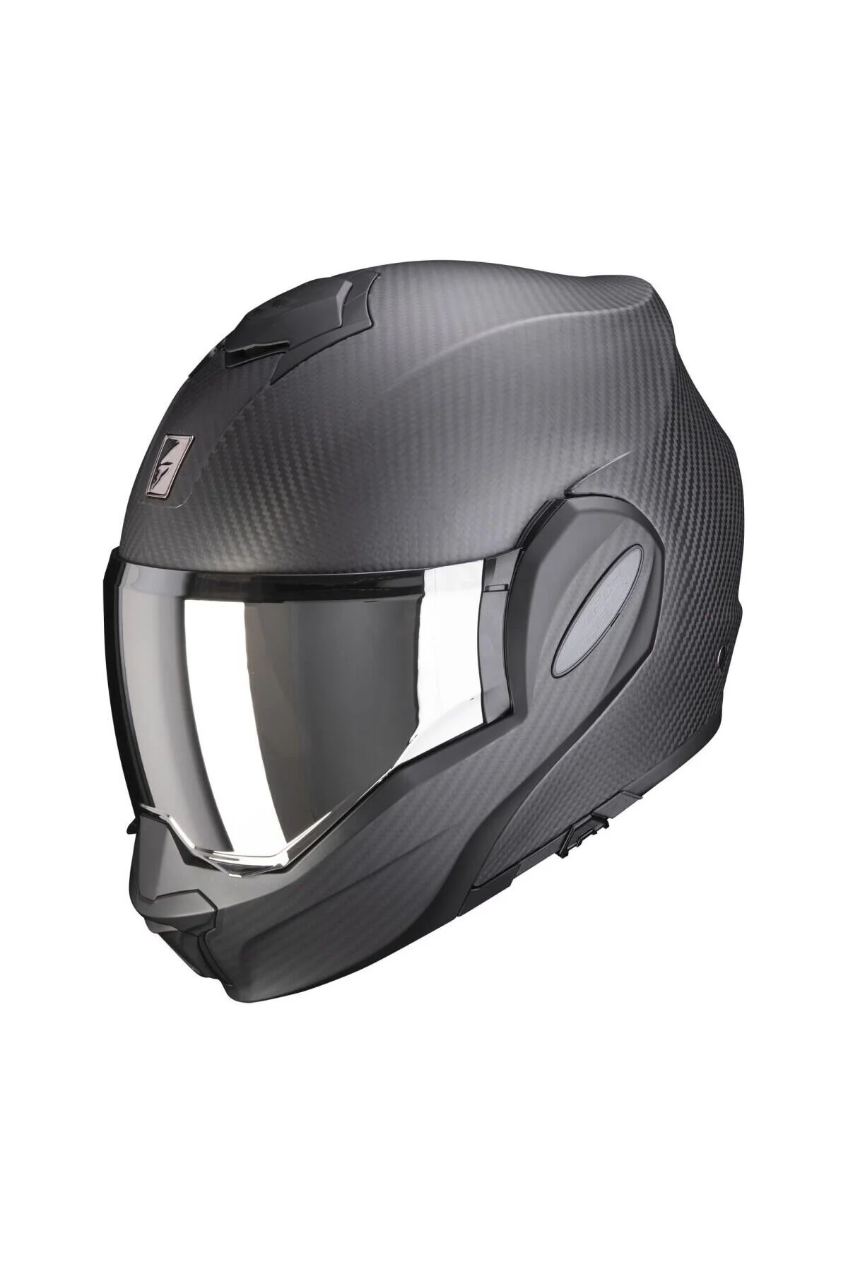 کلاه کاسکت موتورسیکلت ایمنی موتور سیکلت با چانه باز EXO TECH EVO CARBON مشکی مات Scorpion