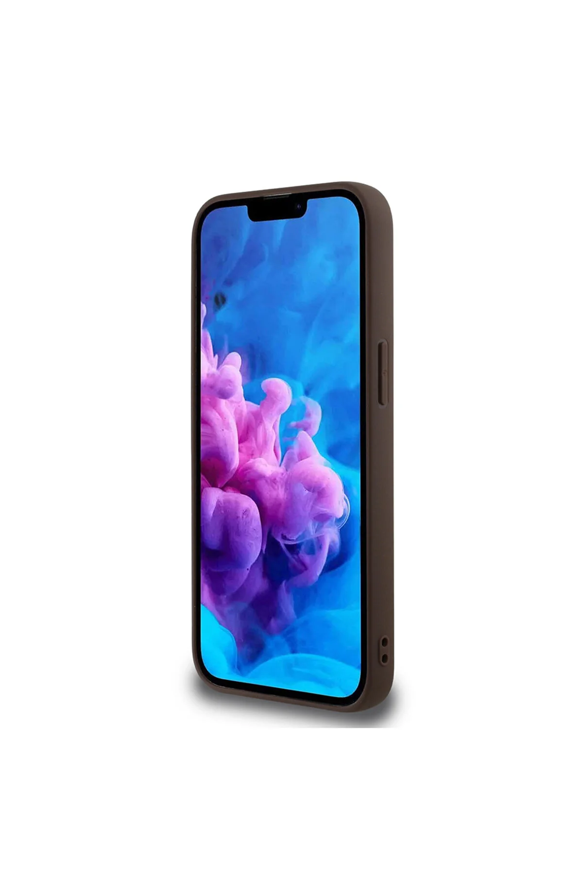 کاور و قاب آیفون 16E سازگار با مجوز M مثلث PU 4G پوشش قهوه ای Guess