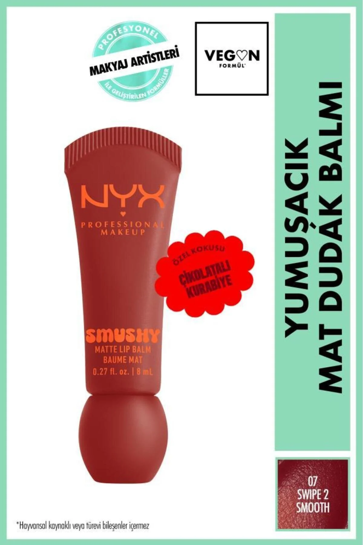 رژ لب بالم مات نرم اسموشی 07 SWIPE 2 SMOOTH NYX Professional Makeup