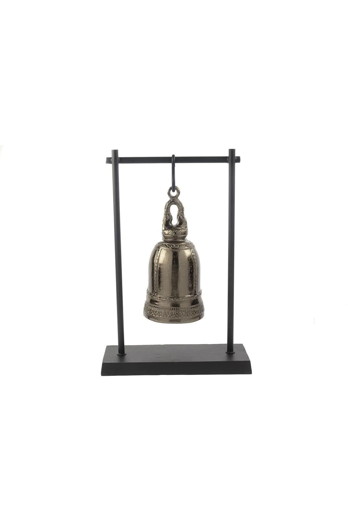 اشیاء دکوراتیو و مجسمه شیء دکوراسیون زنگ سیاه طلایی 37X13X56CM Mikasa Moor