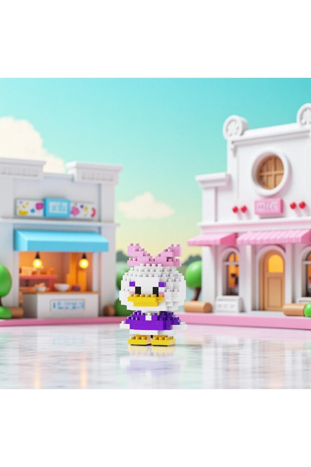پازل سه بعدی | PINKYDAY DAISY DUCK – مجموعه مینی بلوک با هدیه شگفت انگیز SUNSTER COMPANY™ 137 قطعه Bricks